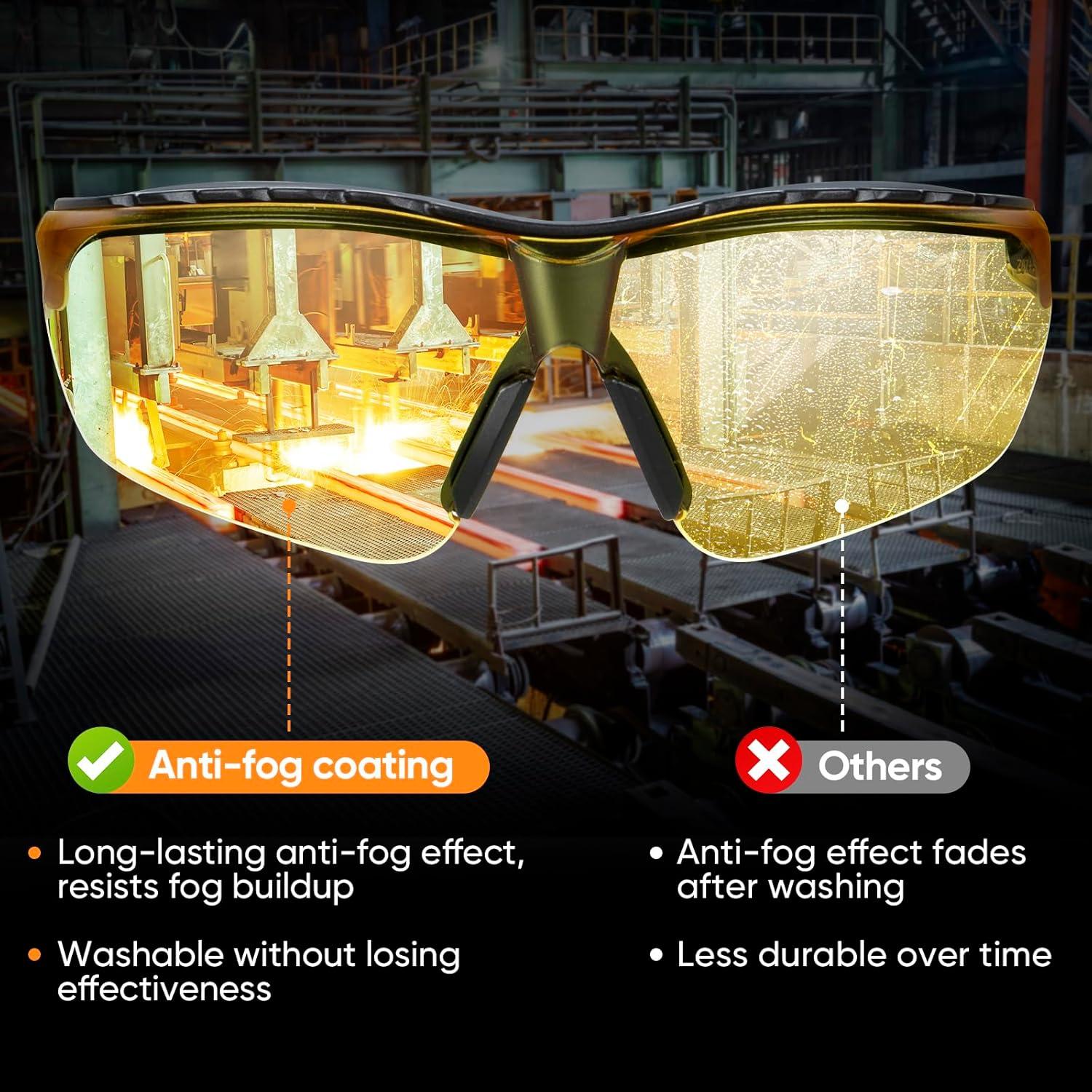Gafas de seguridad TICONN antiempañantes UV ajustables