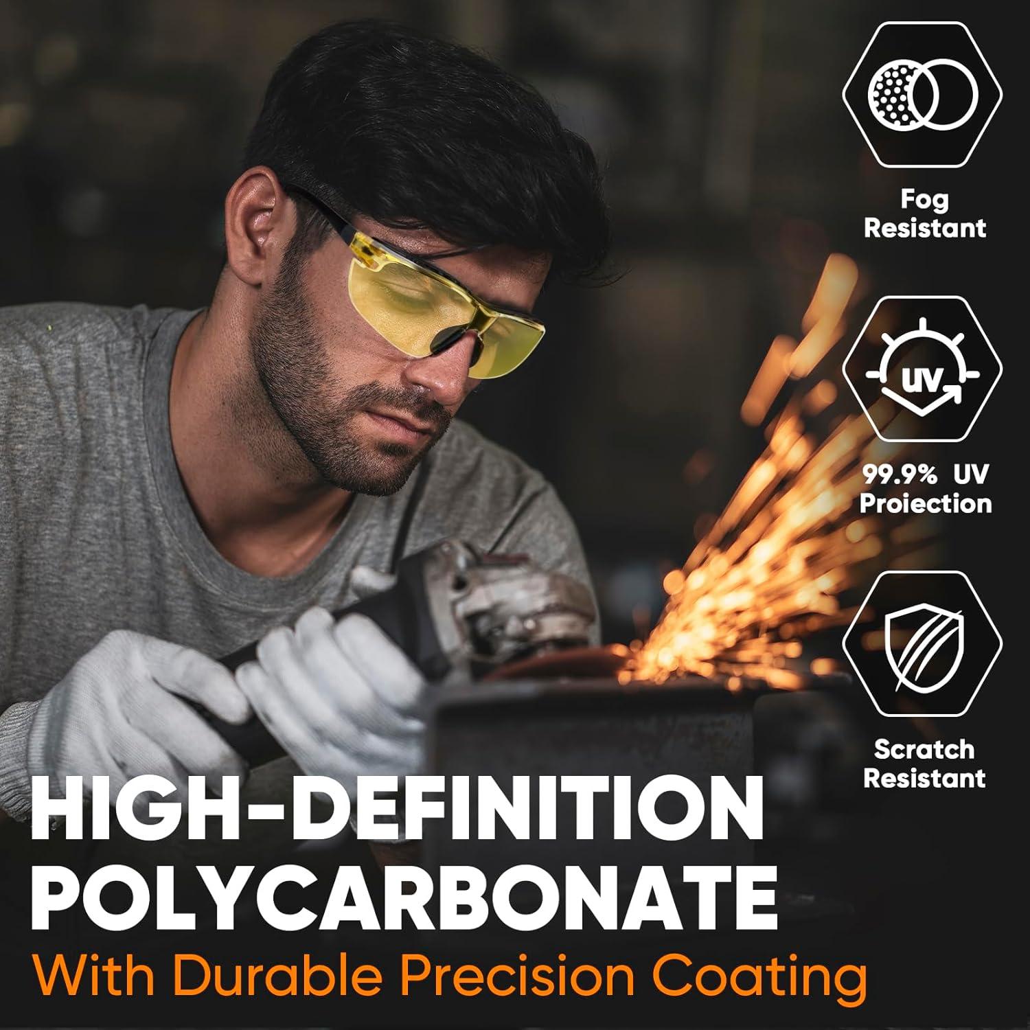 Gafas de seguridad TICONN antiempañantes UV ajustables