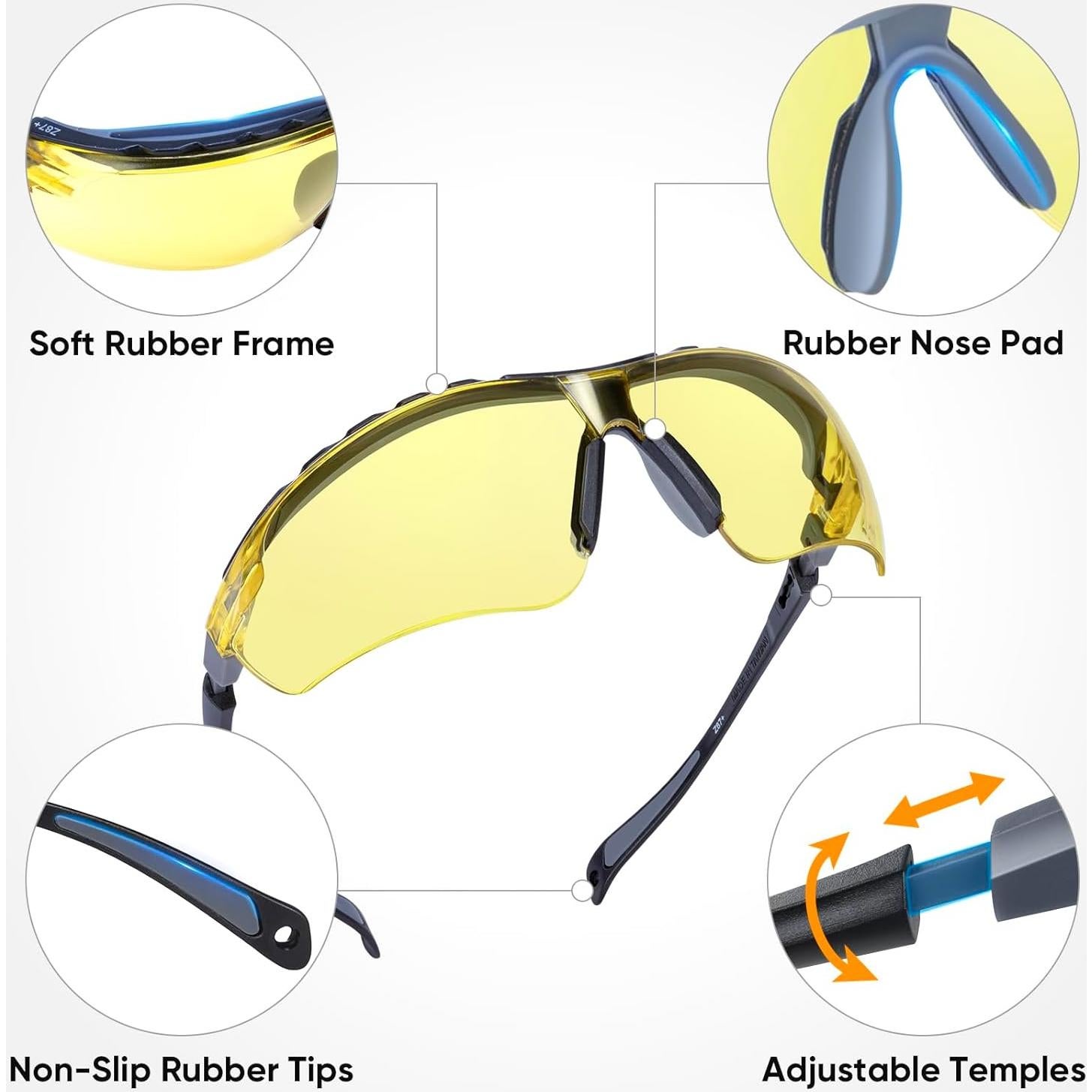 Gafas de seguridad TICONN antiempañantes UV ajustables