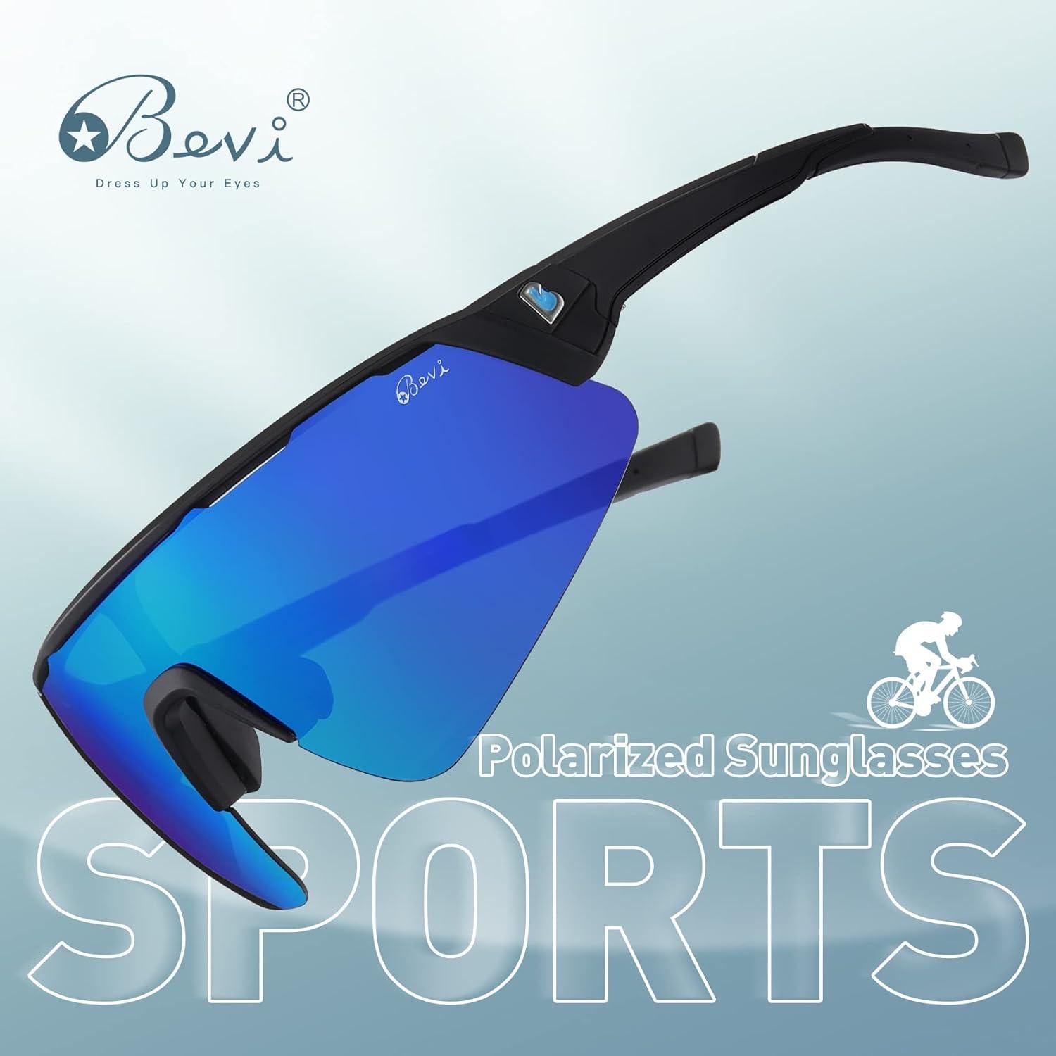 Gafas de sol Bevi Sports Shield UV400 unisex para ciclismo