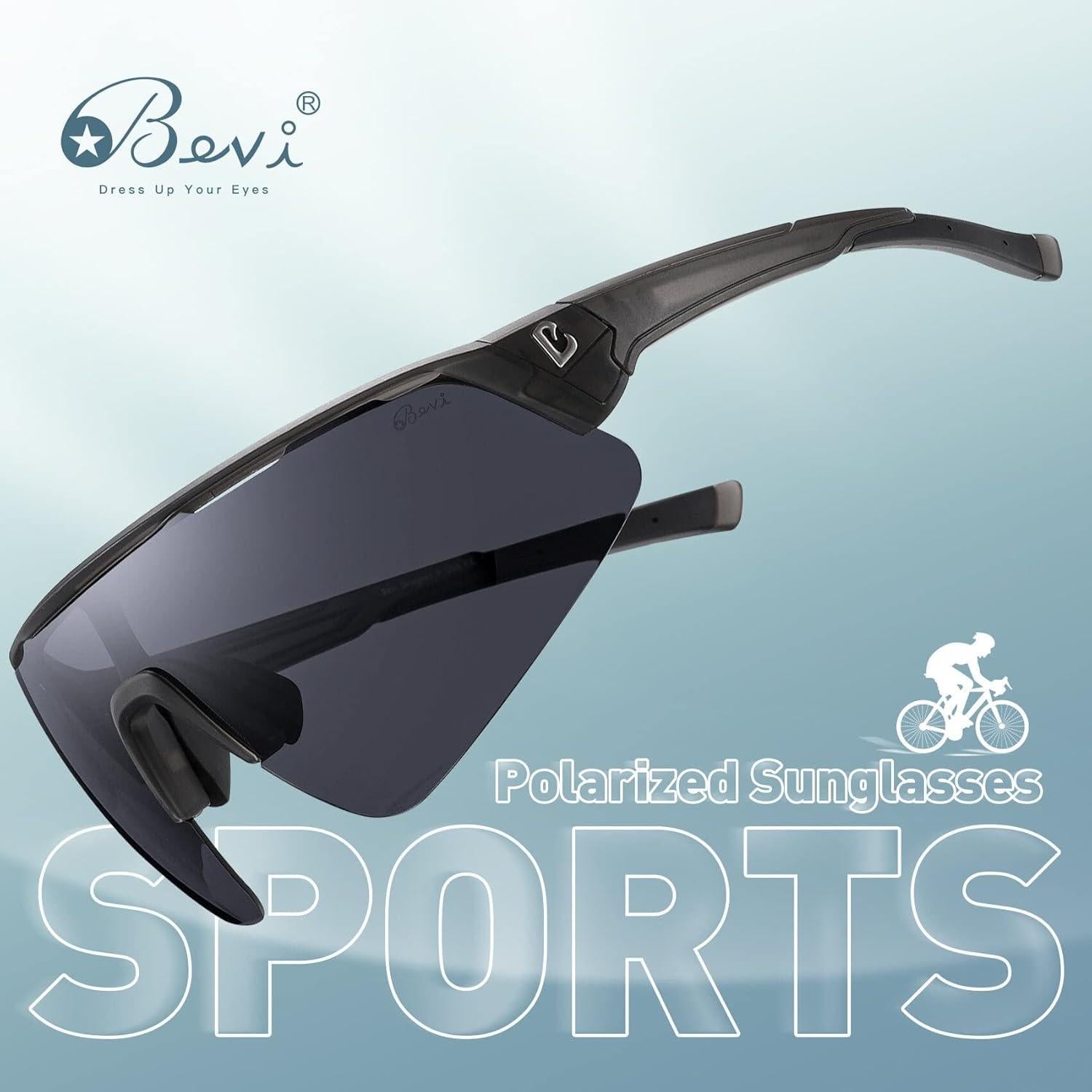 Gafas de sol Bevi Sports Shield UV400 unisex para ciclismo