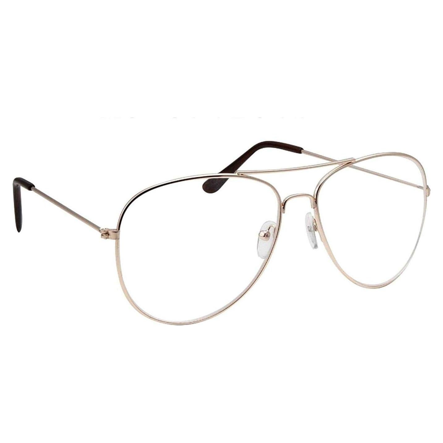 Gafas de Aviador SHAMZBEST Lentes Transparentes UV 100%