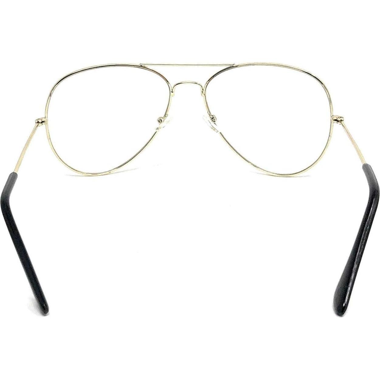 Gafas de Aviador SHAMZBEST Lentes Transparentes UV 100%