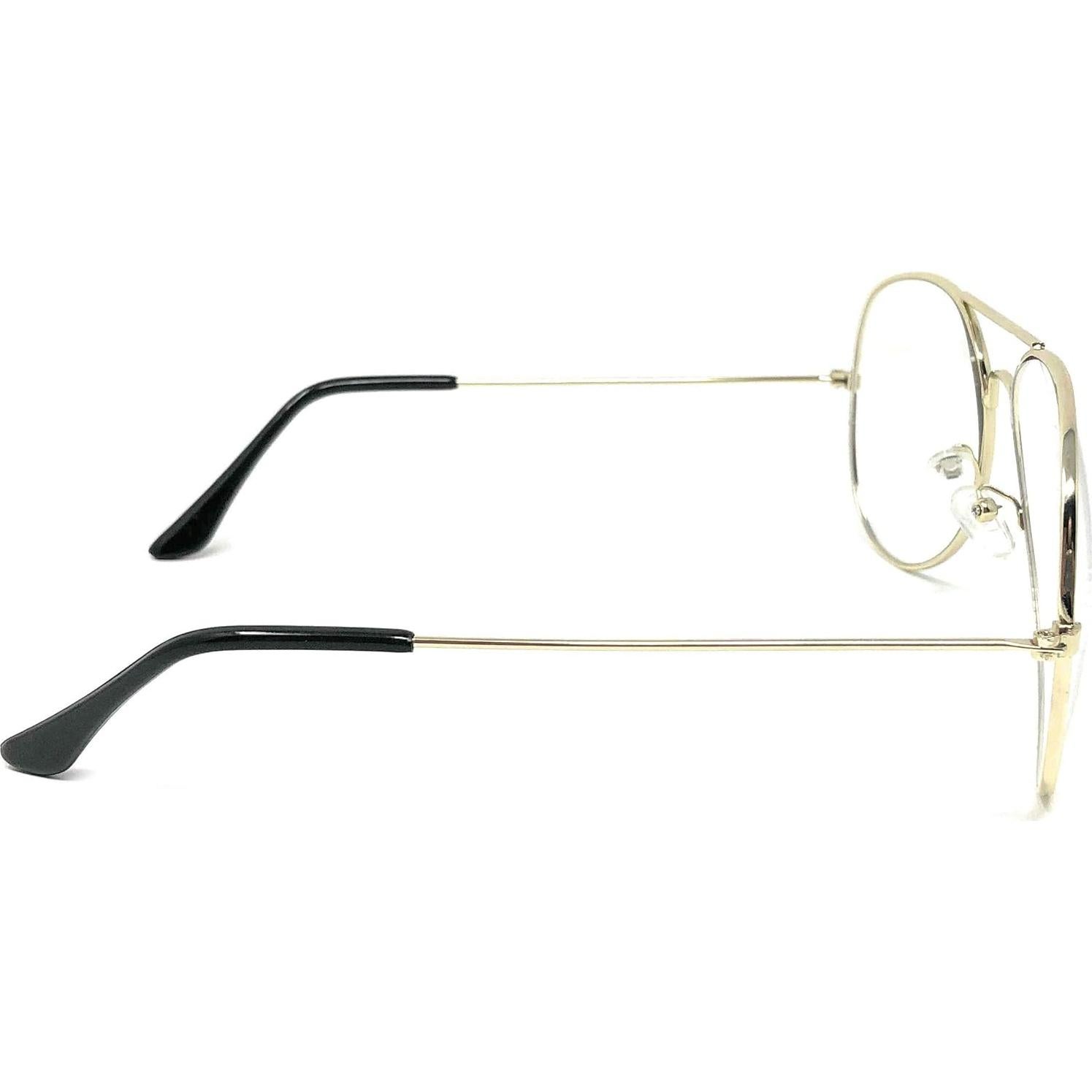 Gafas de Aviador SHAMZBEST Lentes Transparentes UV 100%