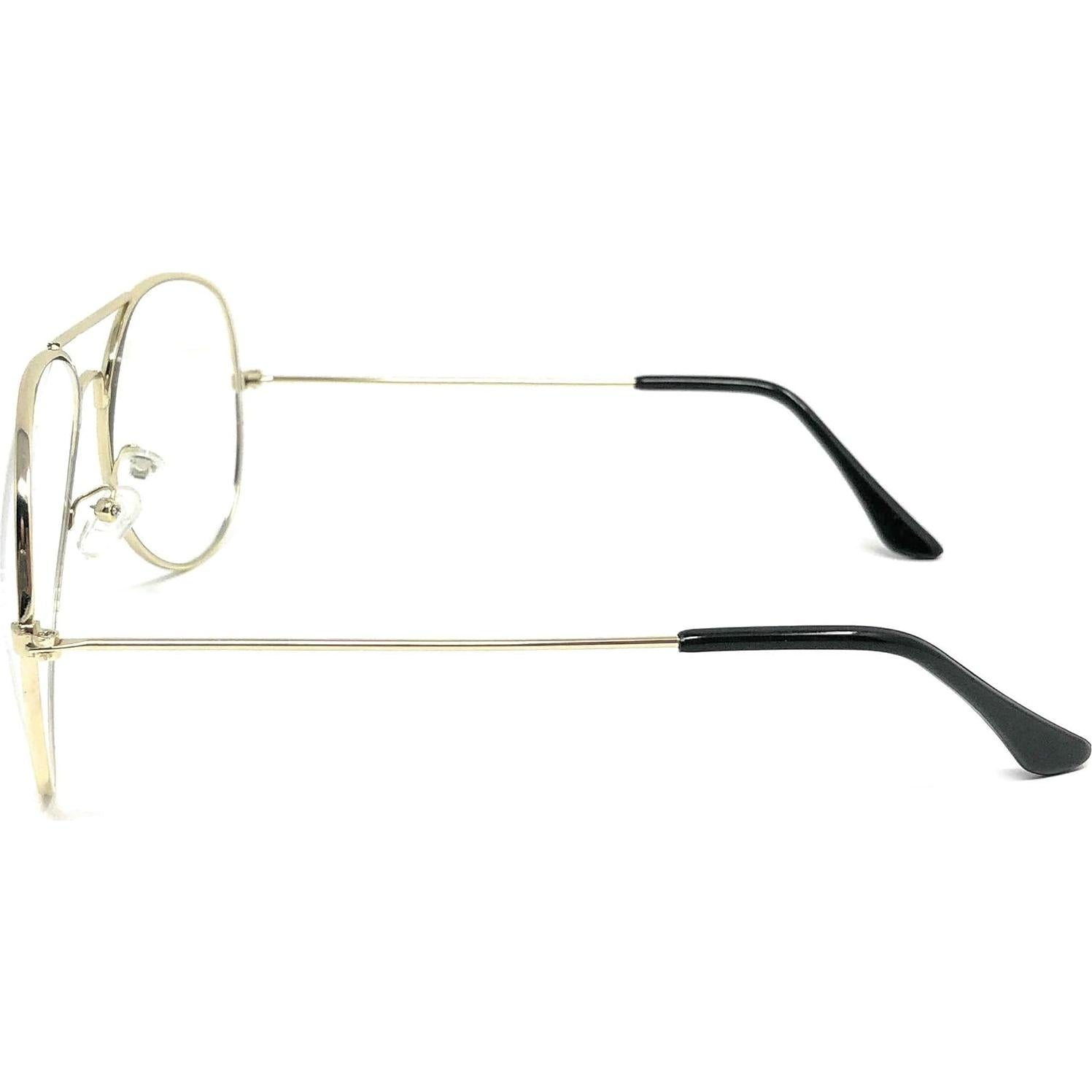 Gafas de Aviador SHAMZBEST Lentes Transparentes UV 100%