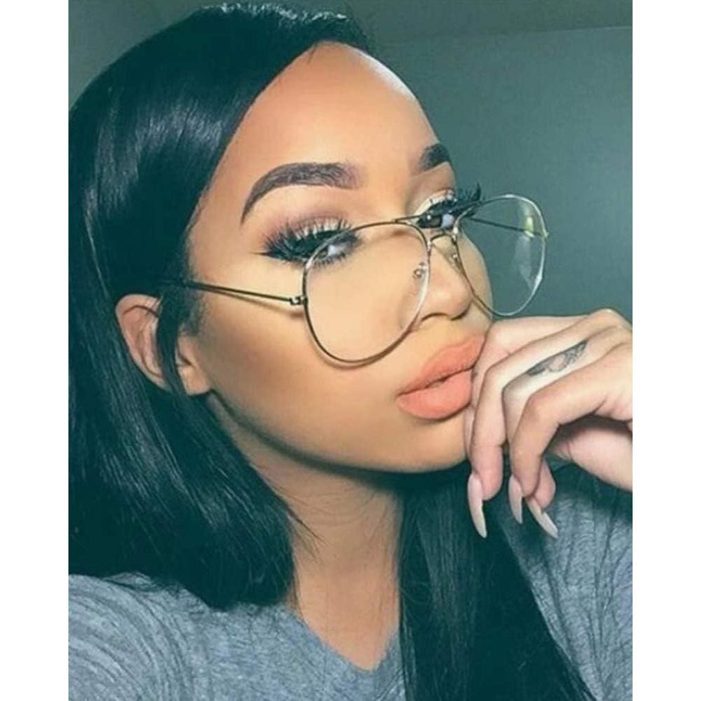 Gafas de Aviador SHAMZBEST Lentes Transparentes UV 100%