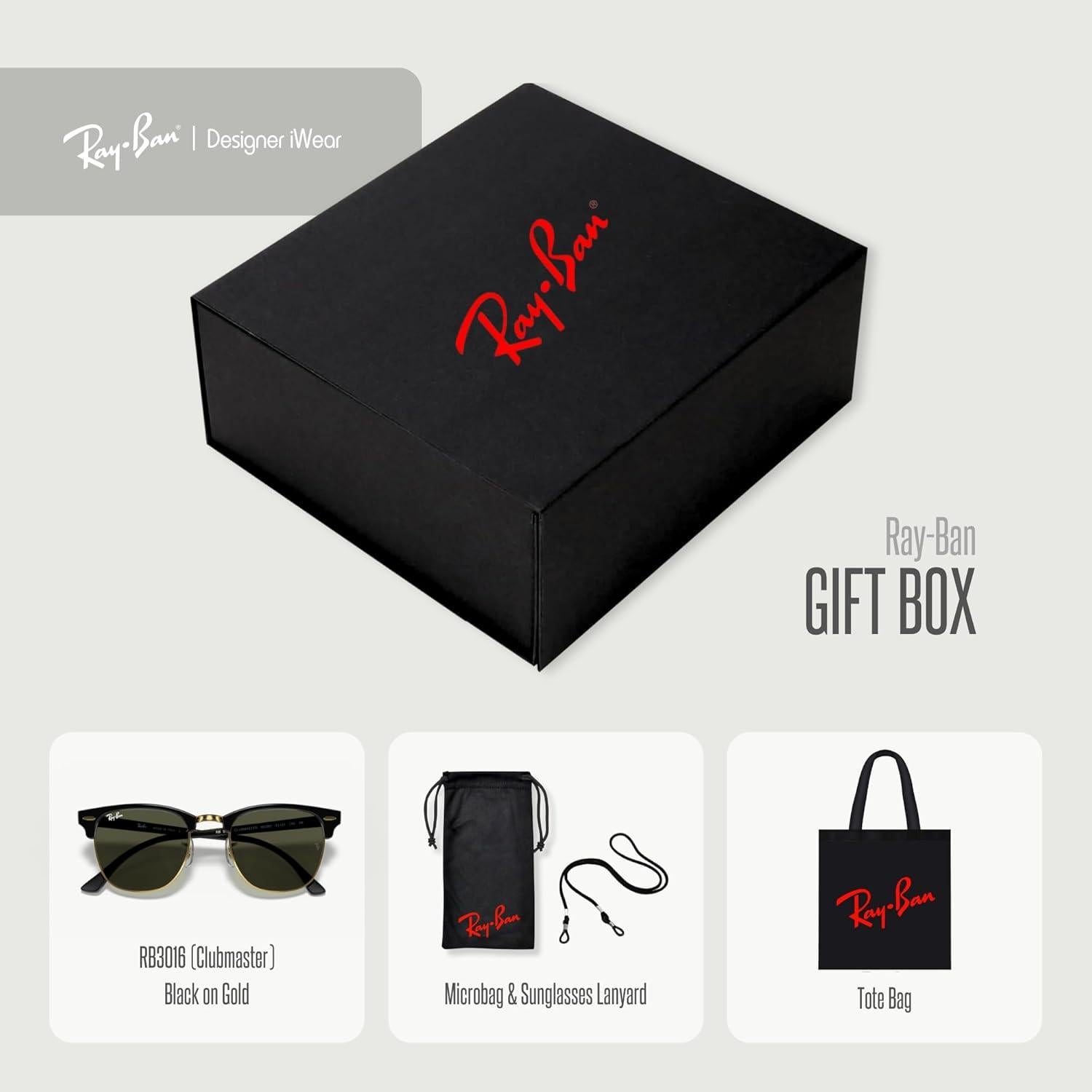 Gafas de sol Ray-Ban RB3016 CLUBMASTER - Set de regalo lujo