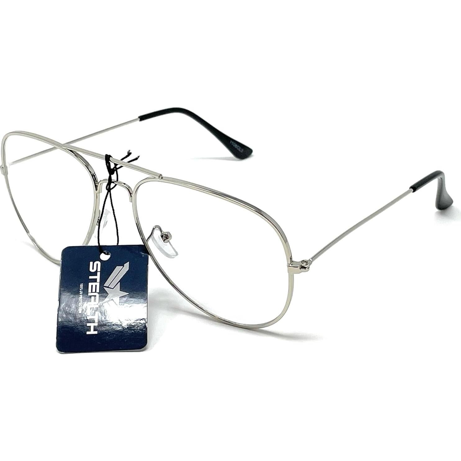 Gafas de Aviador SHAMZBEST Lente Transparente UV 100%