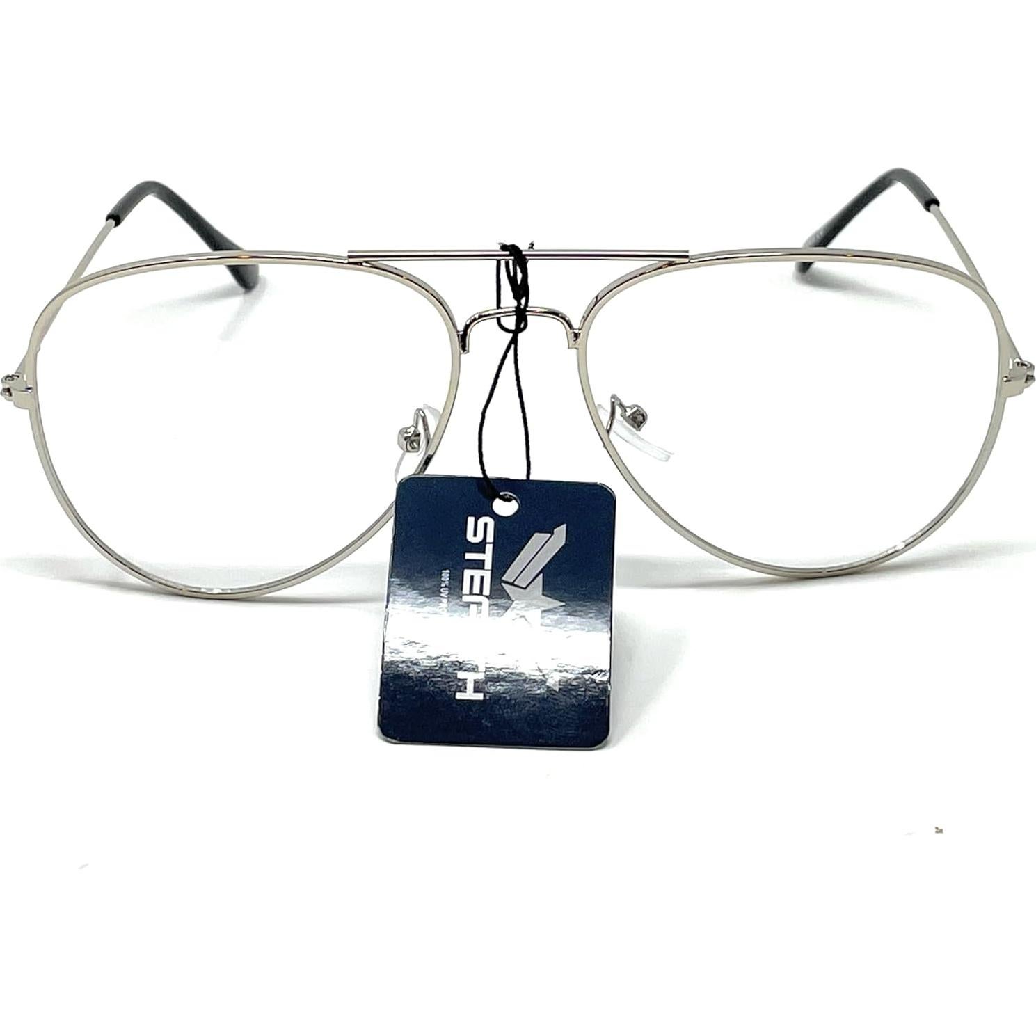 Gafas de Aviador SHAMZBEST Lente Transparente UV 100%