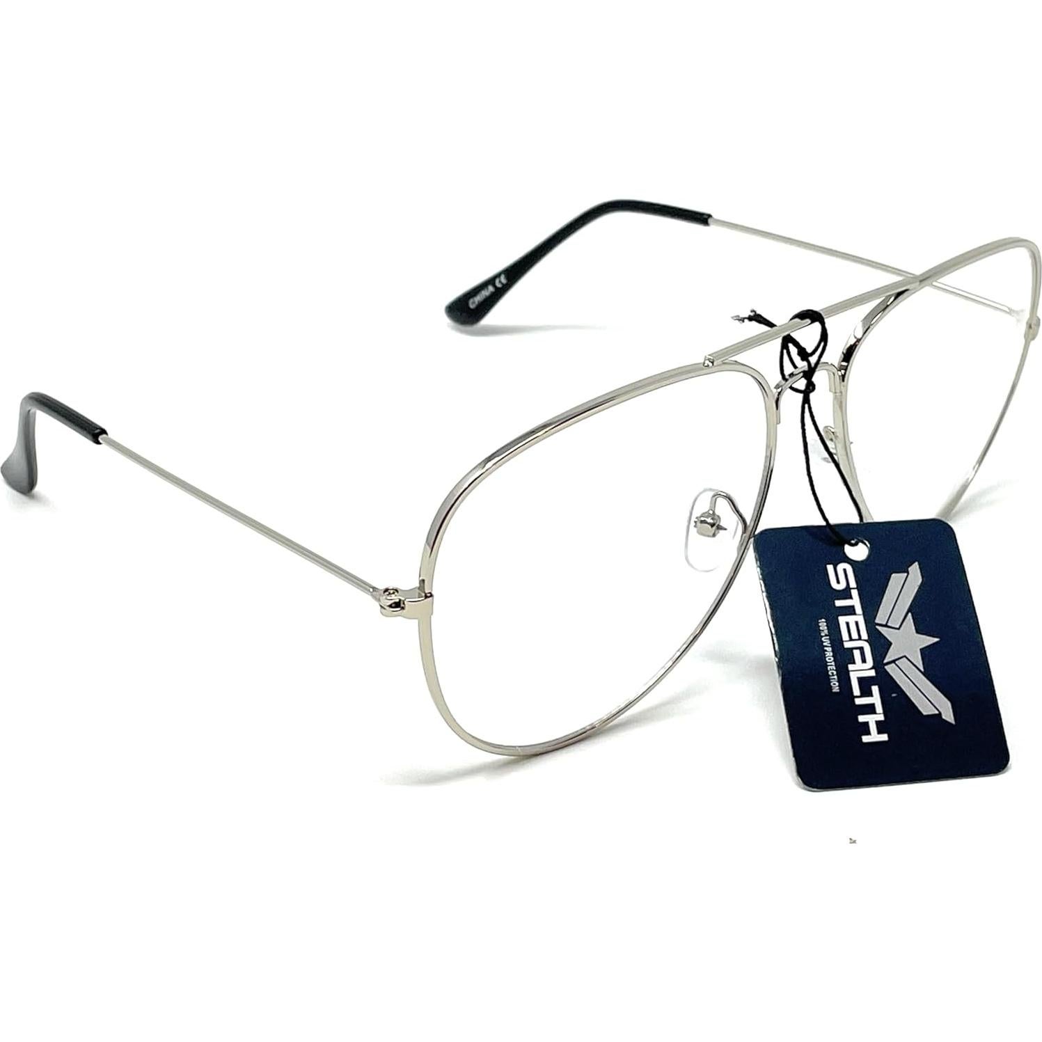 Gafas de Aviador SHAMZBEST Lente Transparente UV 100%