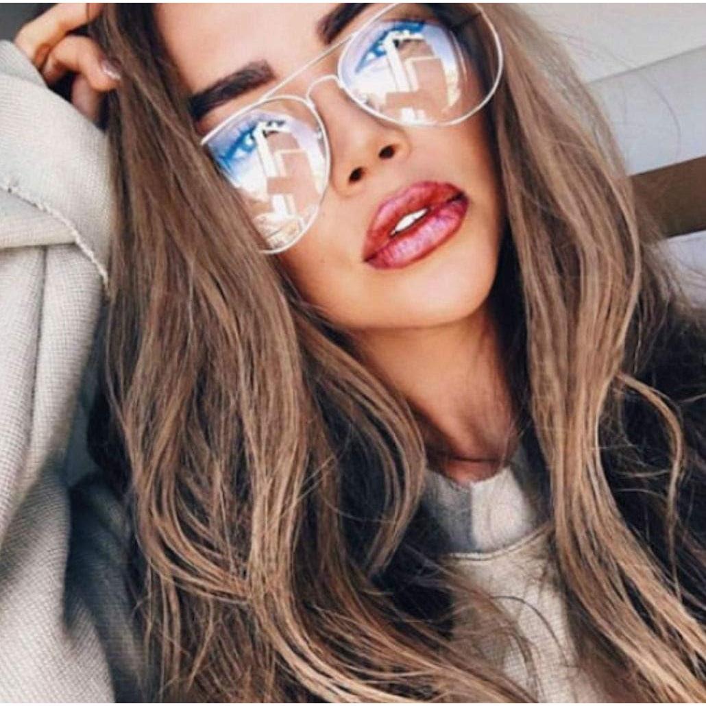 Gafas de Aviador SHAMZBEST Lente Transparente UV 100%