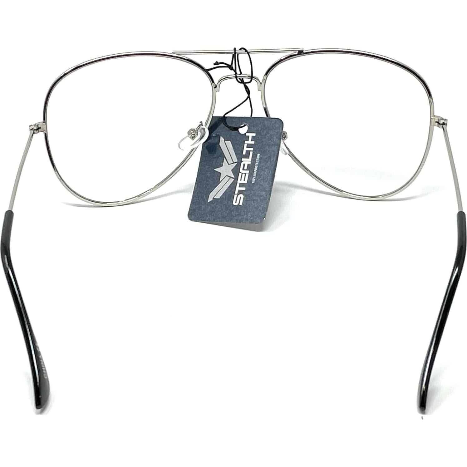 Gafas de Aviador SHAMZBEST Lente Transparente UV 100%