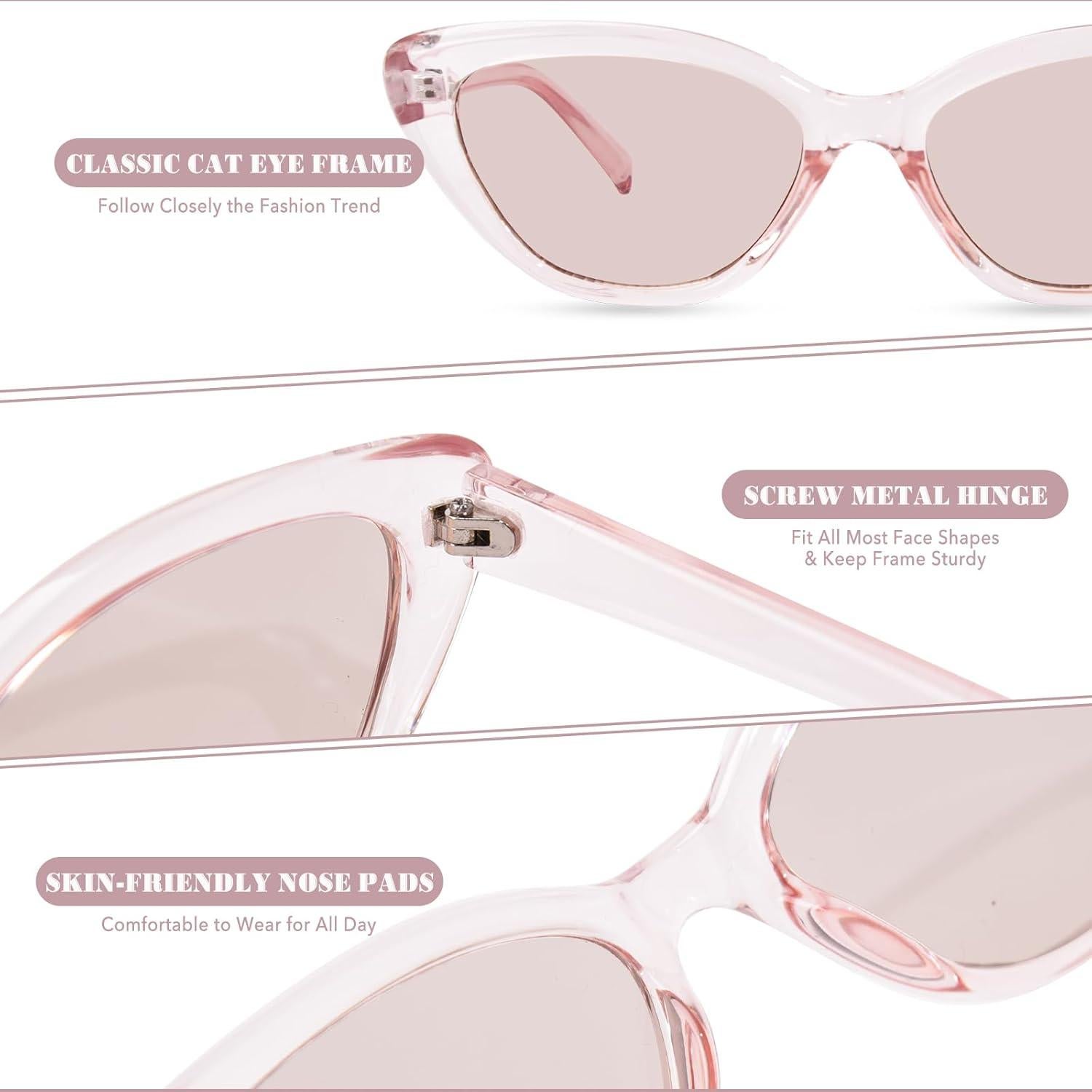 Gafas de sol estilo gato OPTOFENDY marrón claro retro