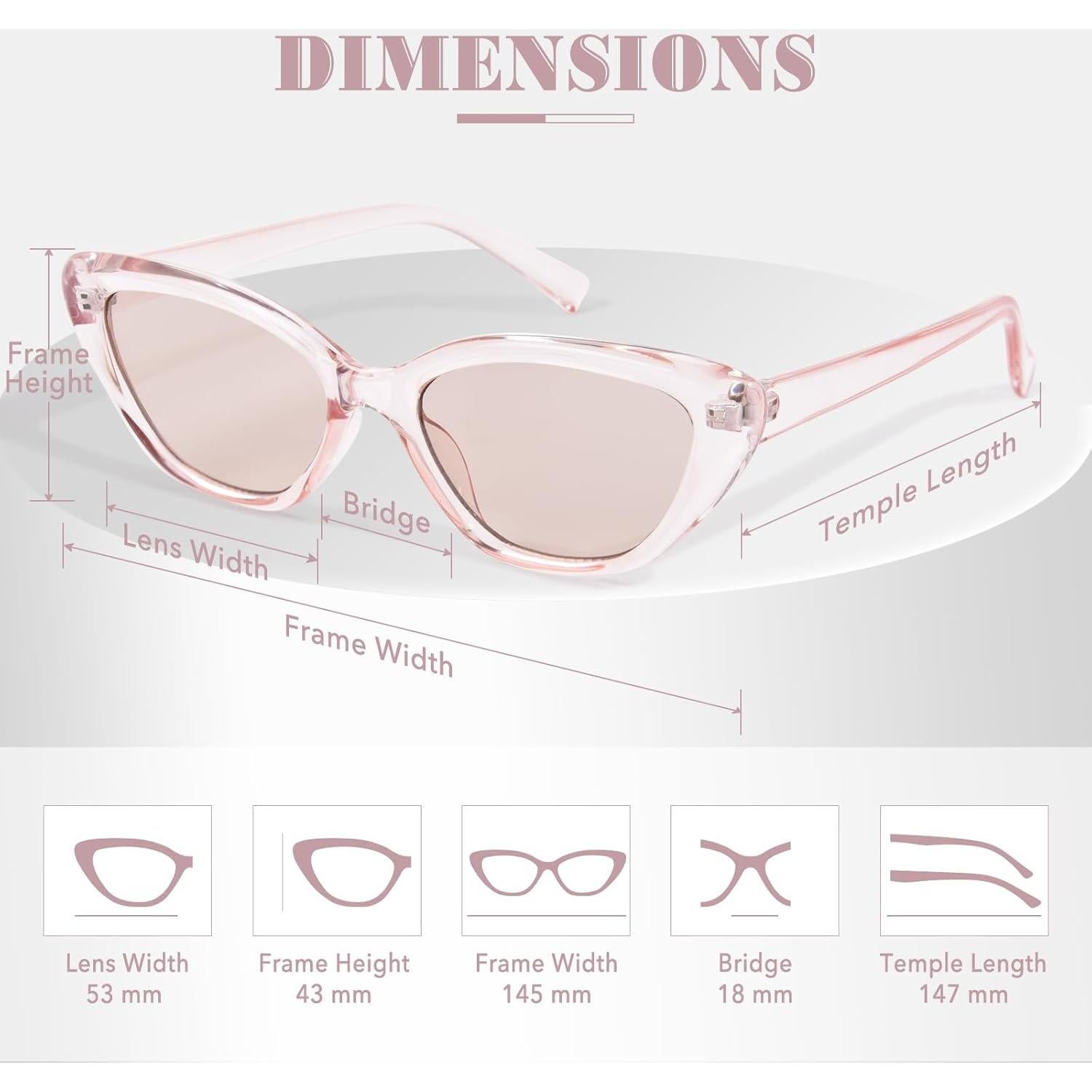 Gafas de sol estilo gato OPTOFENDY marrón claro retro