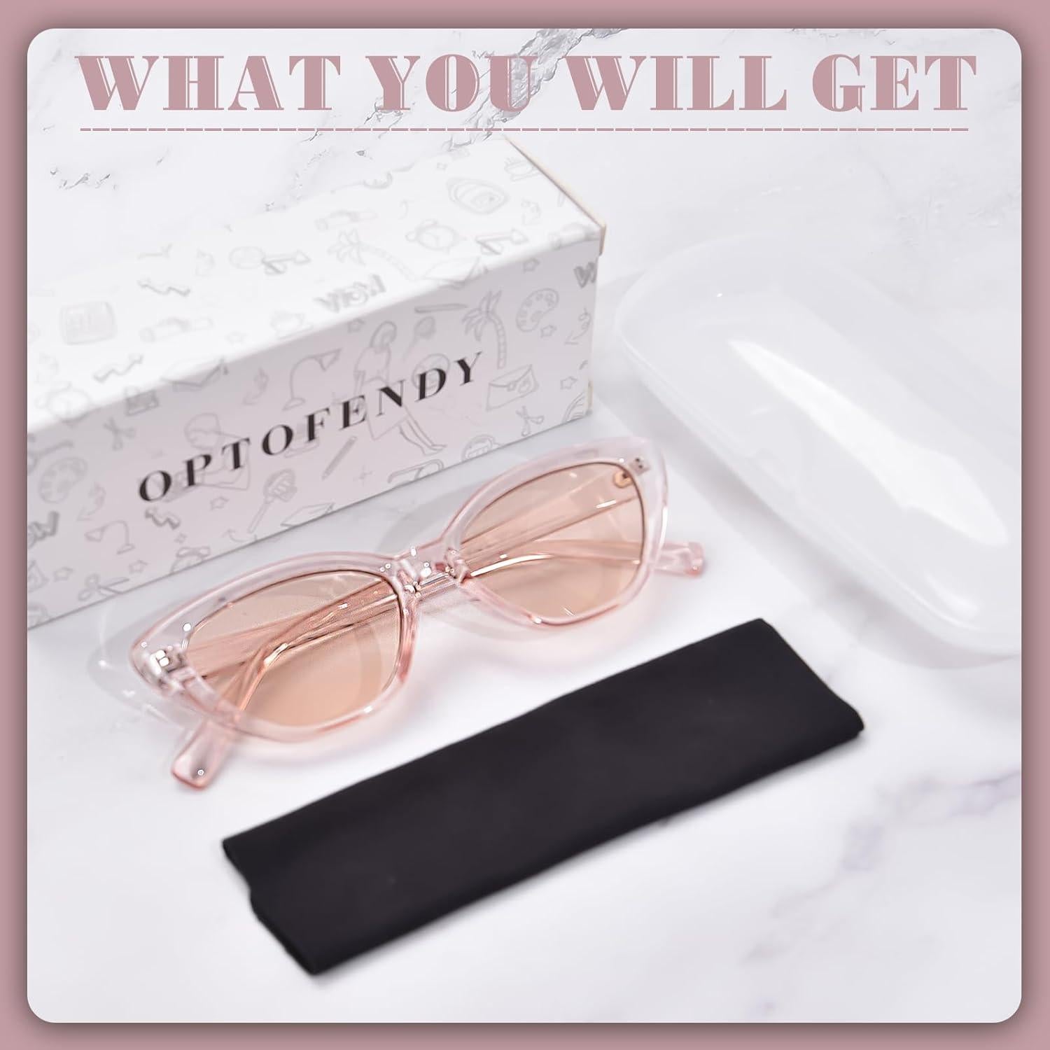 Gafas de sol estilo gato OPTOFENDY marrón claro retro