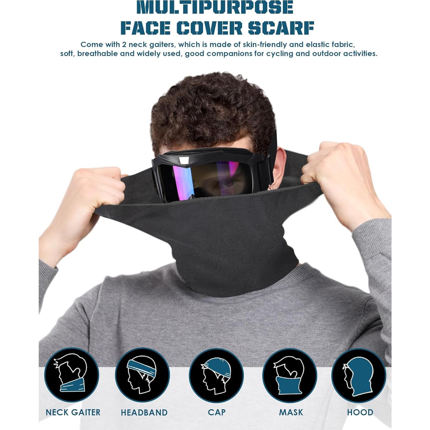 Gafas de Motocicleta OXG UV400 con Bufandas para Adultos