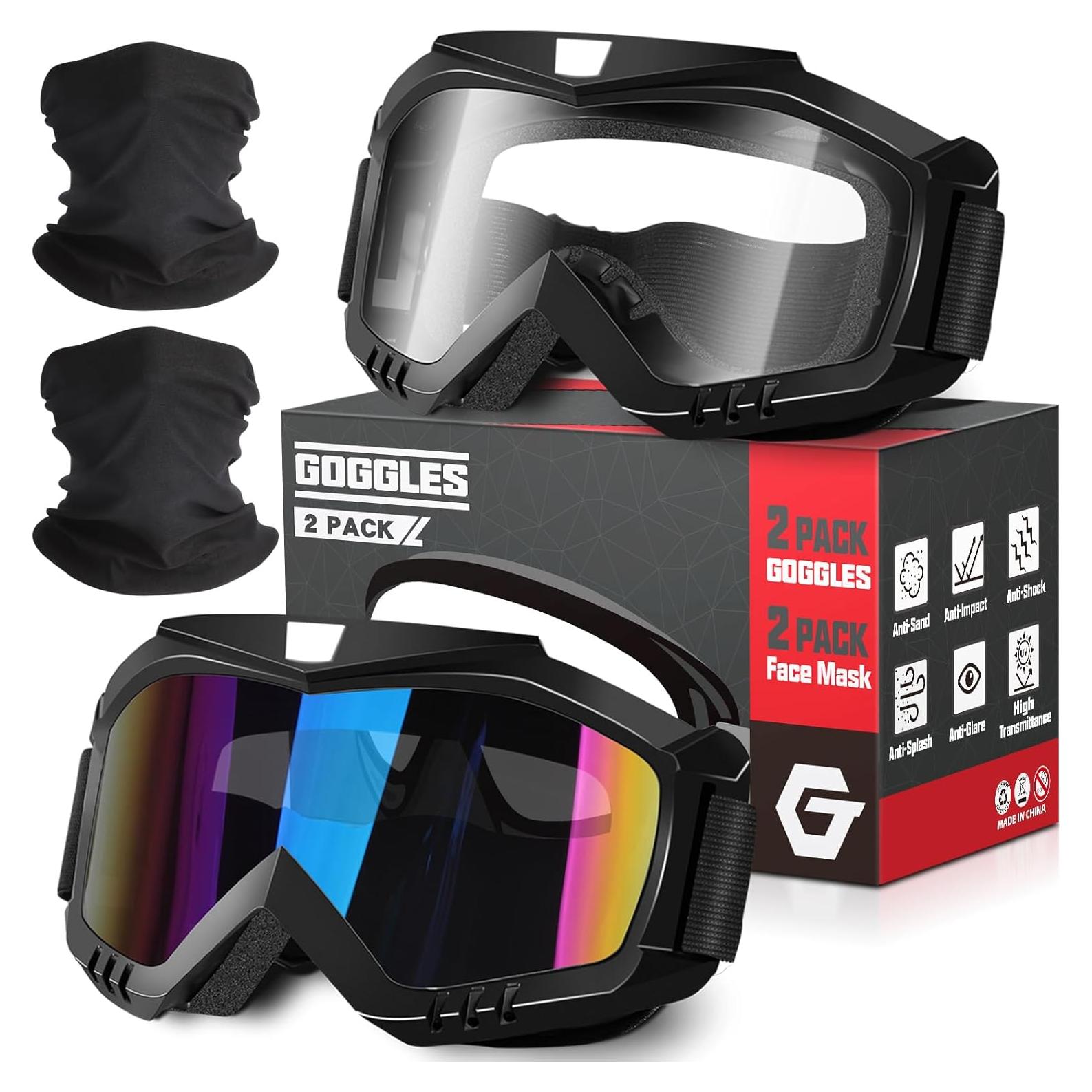 Gafas de Motocicleta OXG UV400 con Bufandas para Adultos