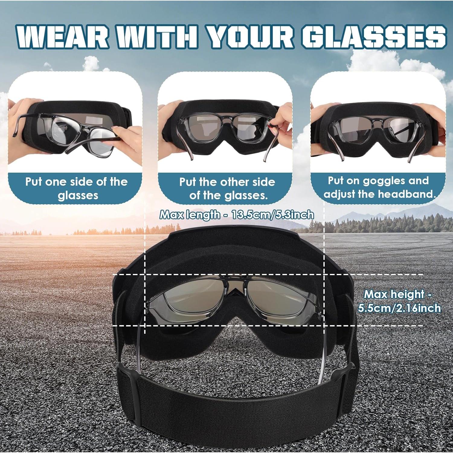 Gafas de Motocicleta OXG UV400 con Bufandas para Adultos