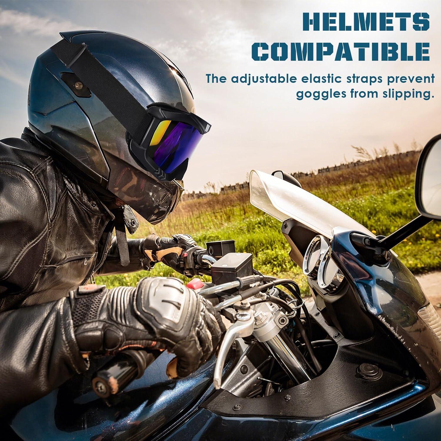 Gafas de Motocicleta OXG UV400 con Bufandas para Adultos