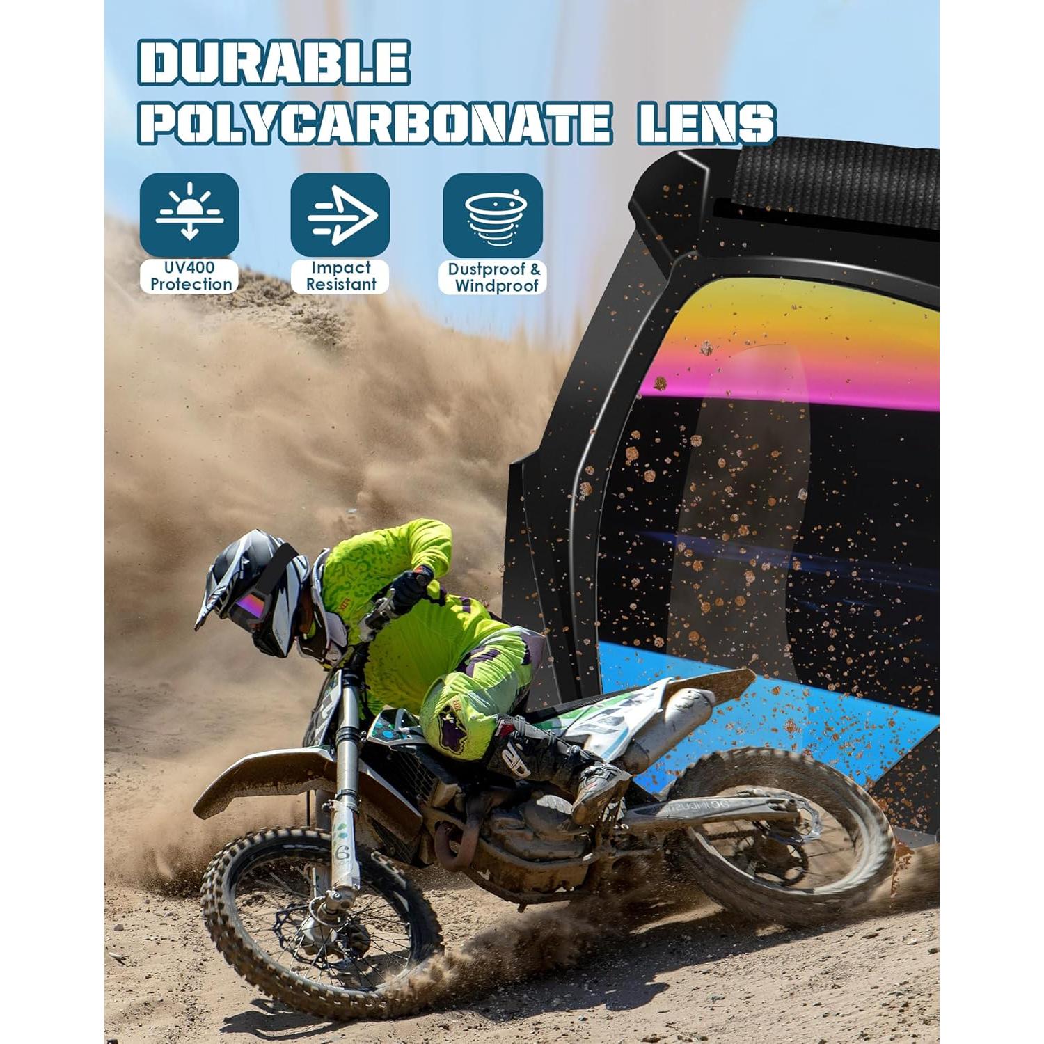 Gafas de Motocicleta OXG UV400 para Adultos y Jóvenes