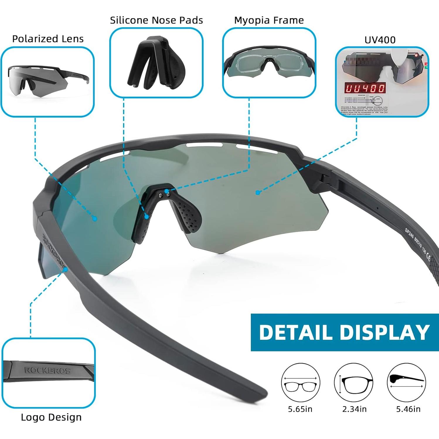 Gafas de Sol ROCKBROS Deportivas UV400 Intercambiables