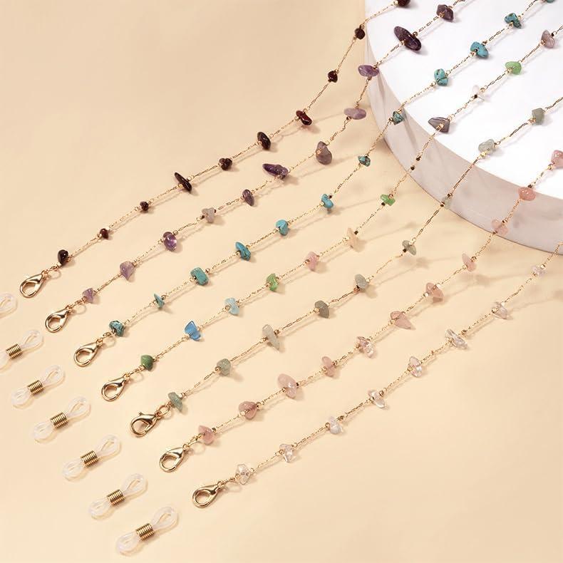 Cadena de Gafas para Mujeres Soporte de Cristal Rosa 71 cm