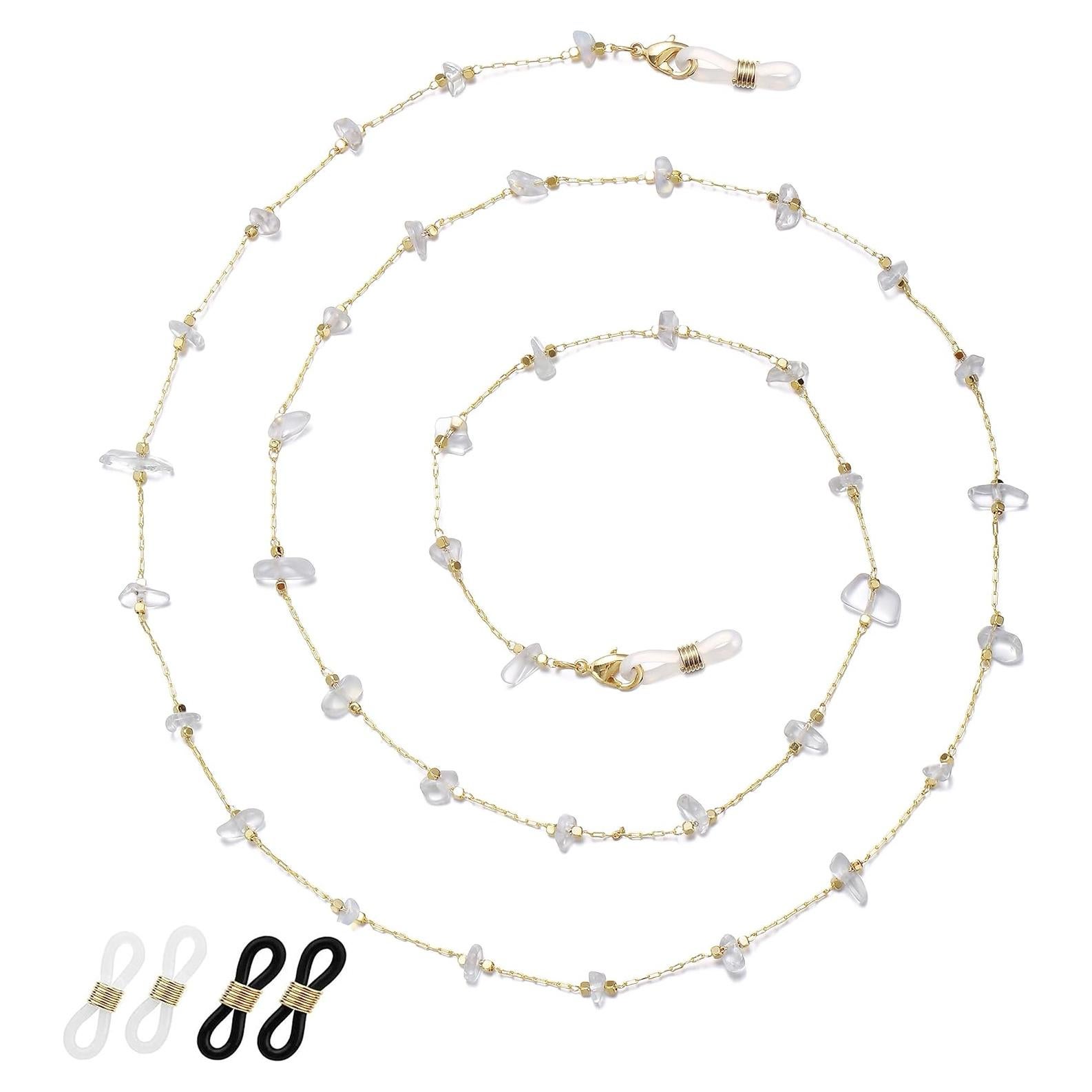 Cadena de Gafas para Mujeres Soporte de Piedra Natural 71 cm