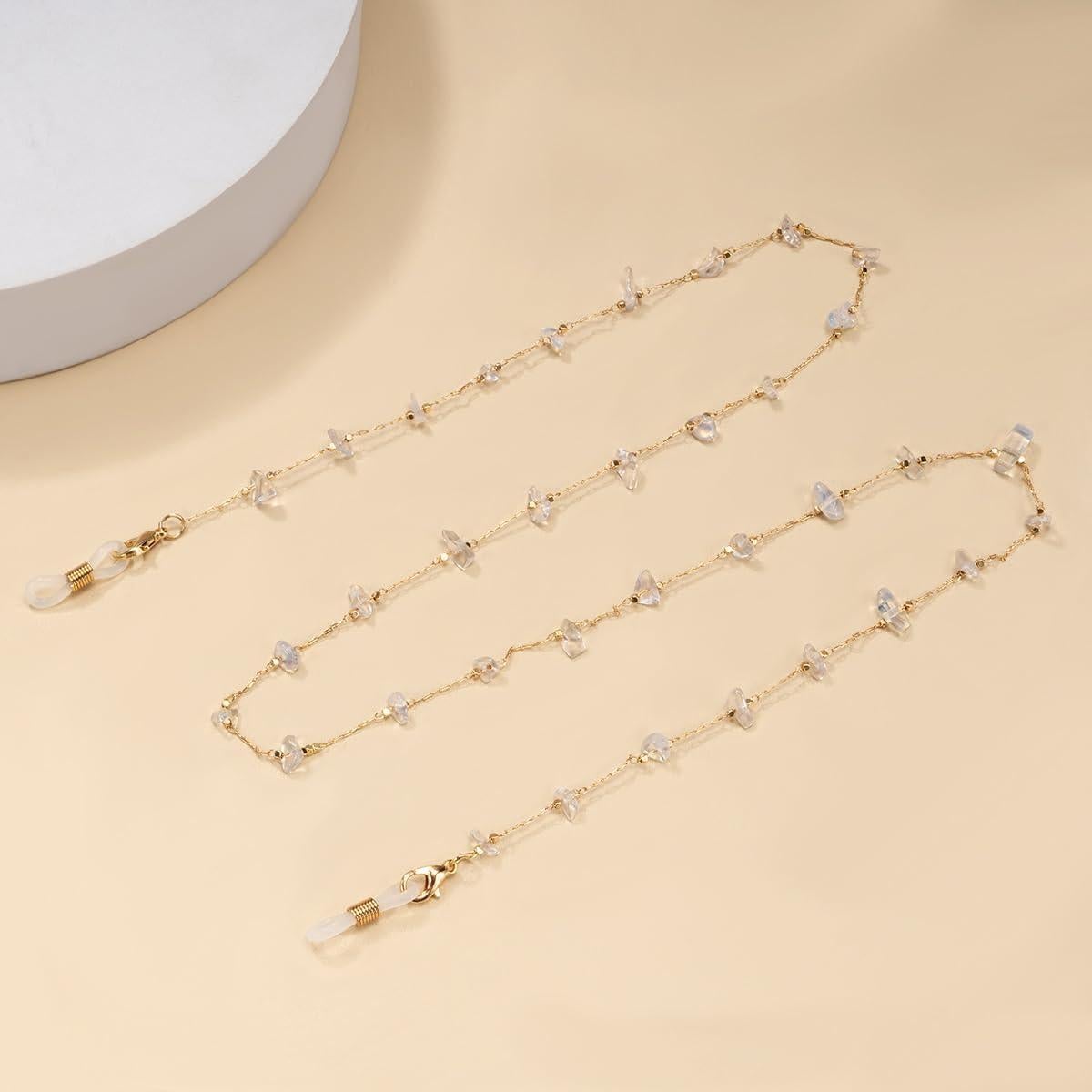 Cadena de Gafas para Mujeres Soporte de Piedra Natural 71 cm