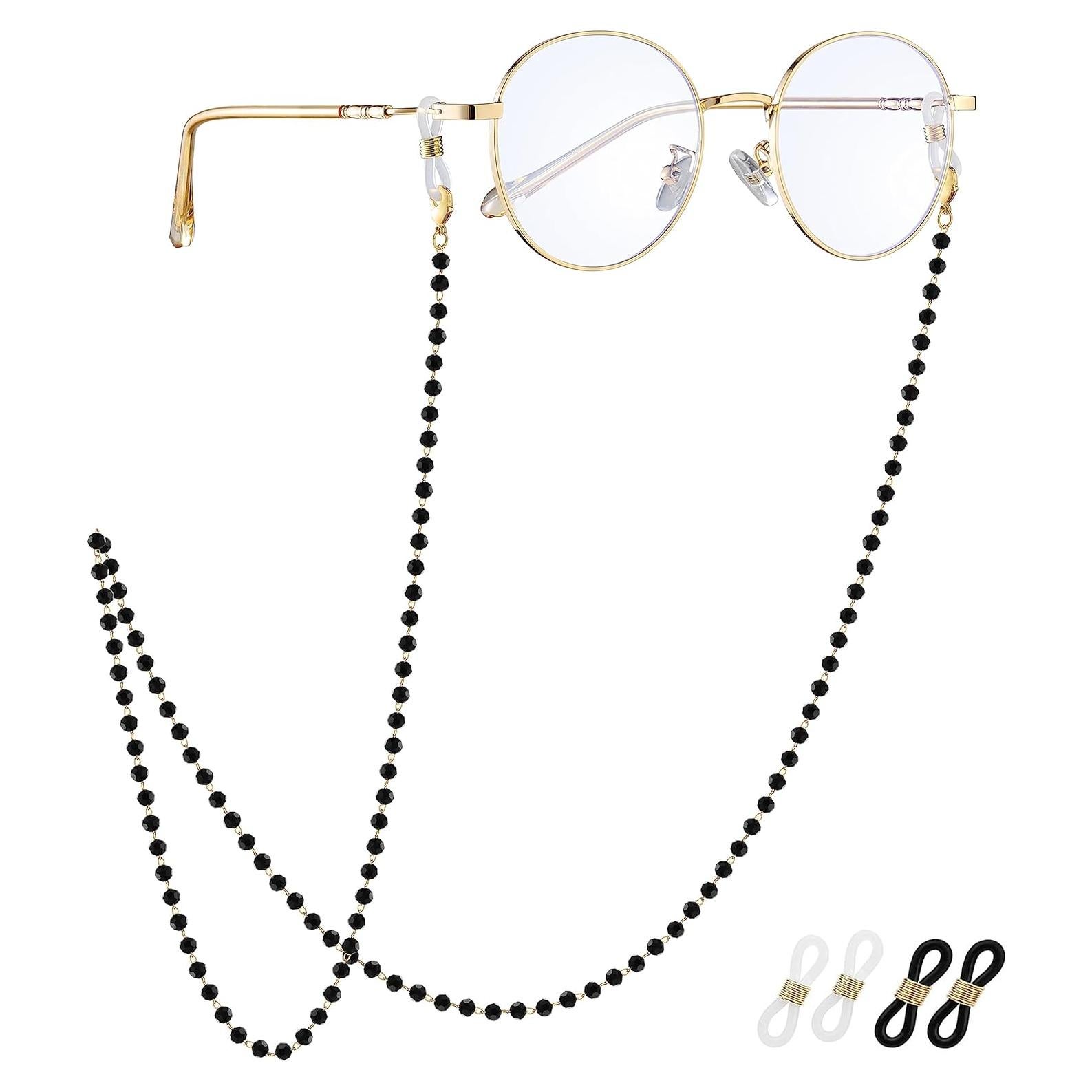 Cadena de Gafas para Mujeres Soporte de Cristal Natural