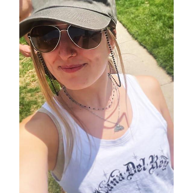 Cadena de Gafas para Mujeres Soporte de Cristal Natural