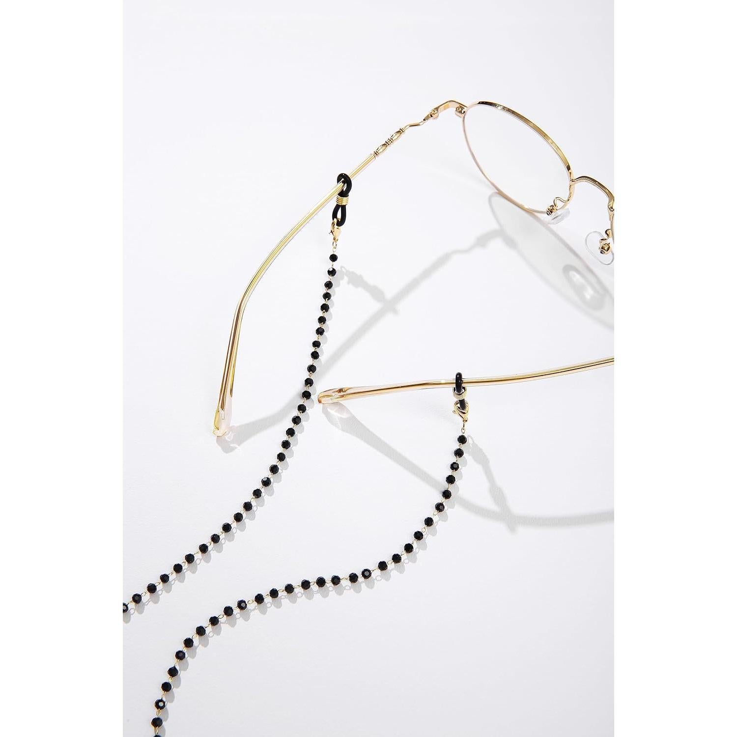 Cadena de Gafas para Mujeres Soporte de Cristal Natural