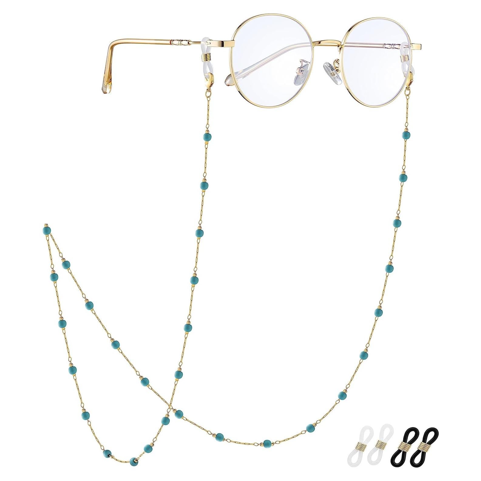 Cadena de Gafas para Mujeres Soporte de Piedra Turquesa