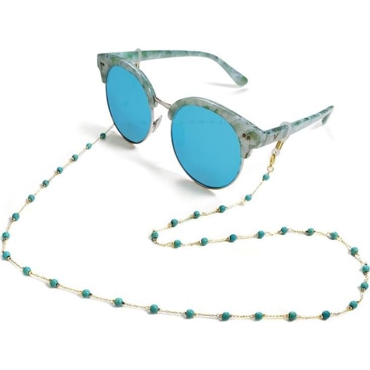 Cadena de Gafas para Mujeres Soporte de Piedra Turquesa