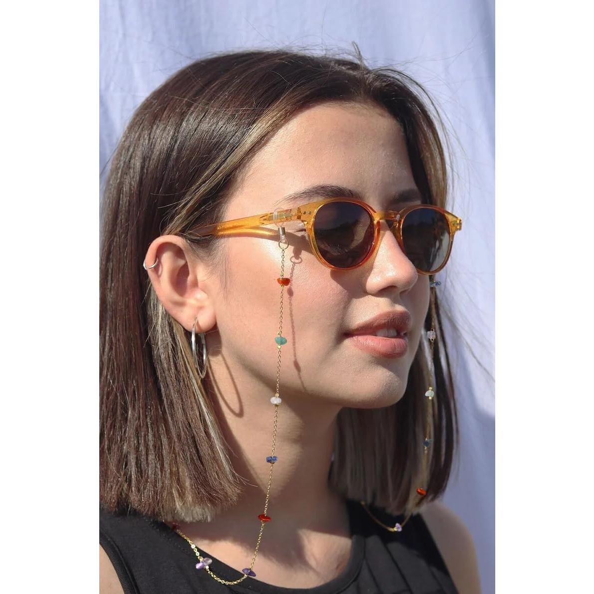 Cadena de Gafas para Mujeres Soporte de Piedra Natural