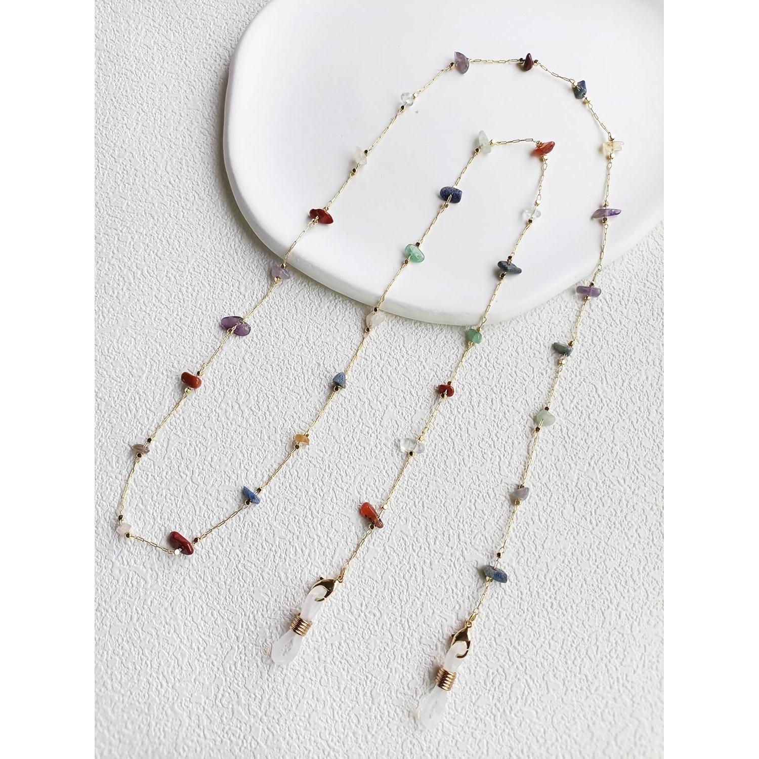 Cadena de Gafas para Mujeres Soporte de Piedra Natural