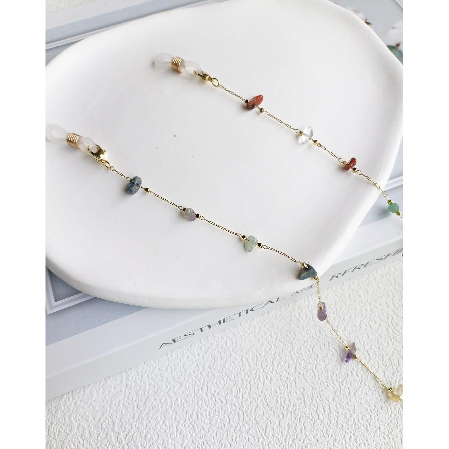 Cadena de Gafas para Mujeres Soporte de Piedra Natural