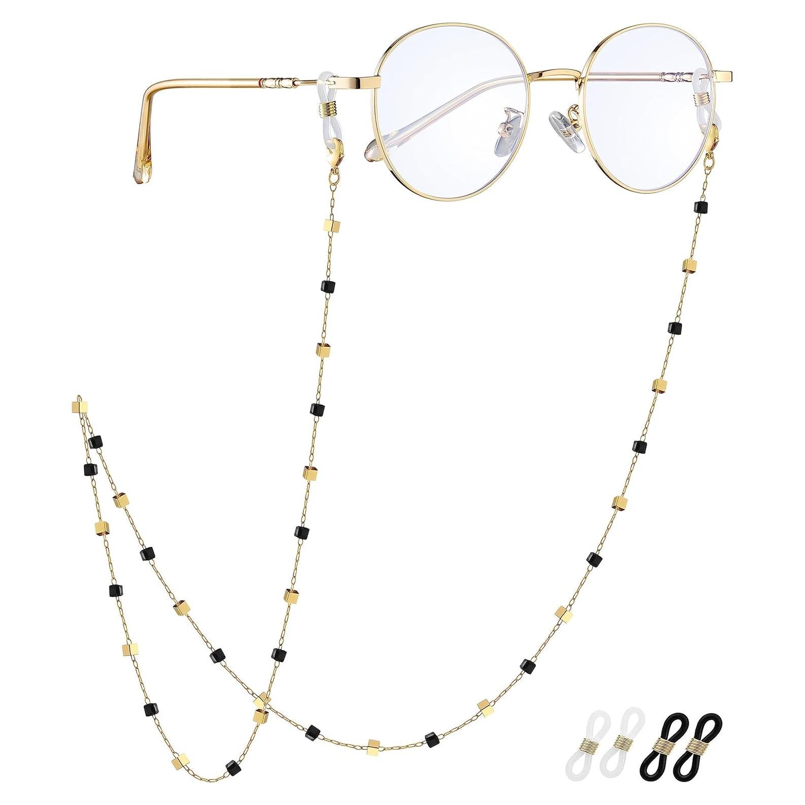 Cadena de Gafas para Mujeres Soporte de Cristal Natural