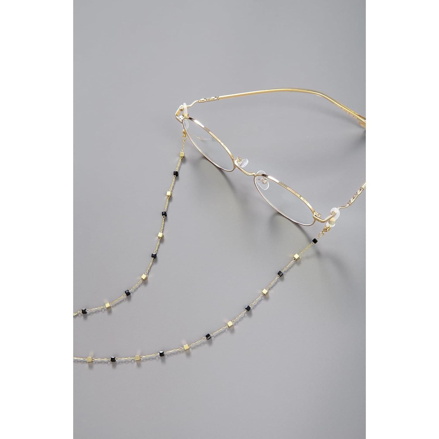 Cadena de Gafas para Mujeres Soporte de Cristal Natural