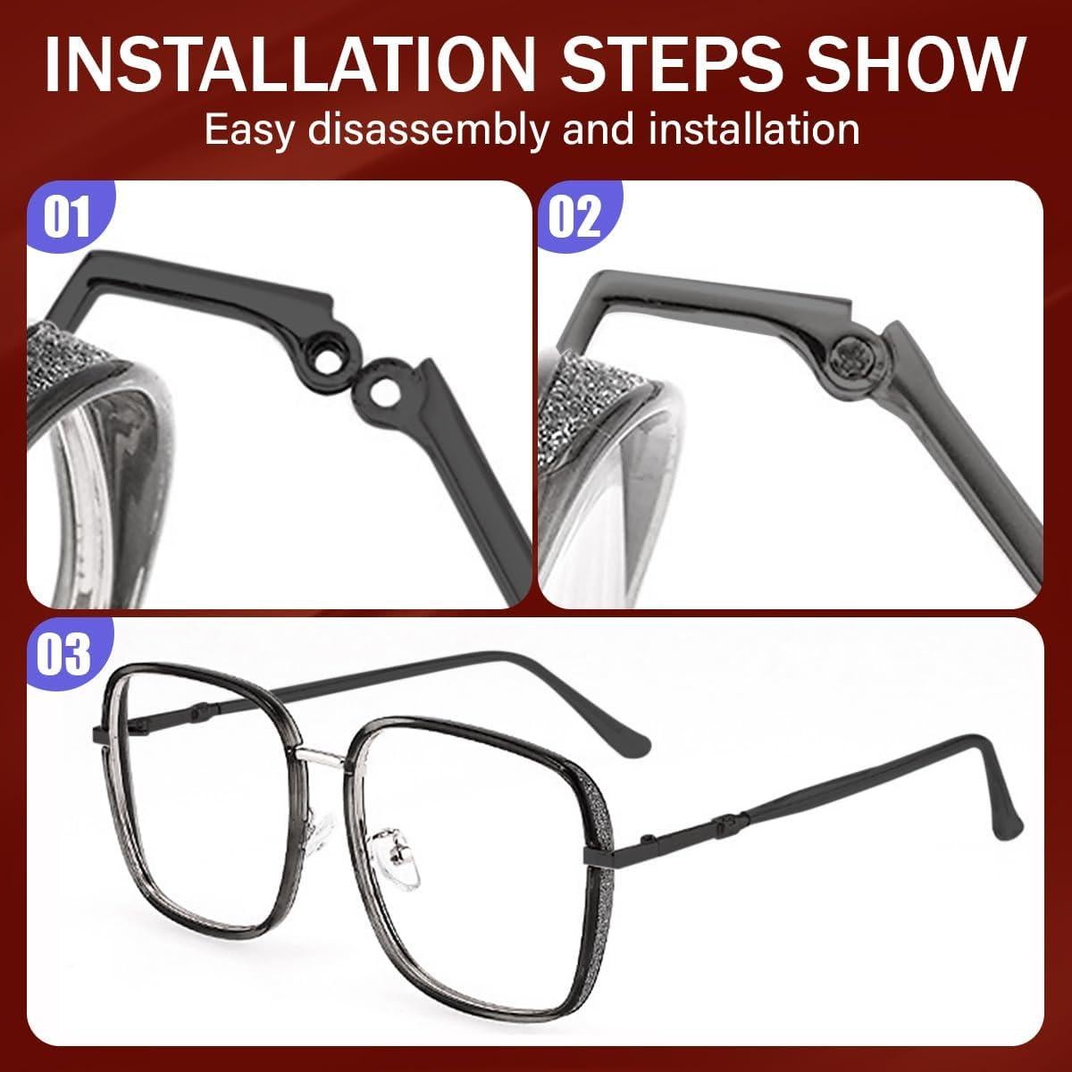 Brazos de Reemplazo para Gafas Metalicas LNQ Negro