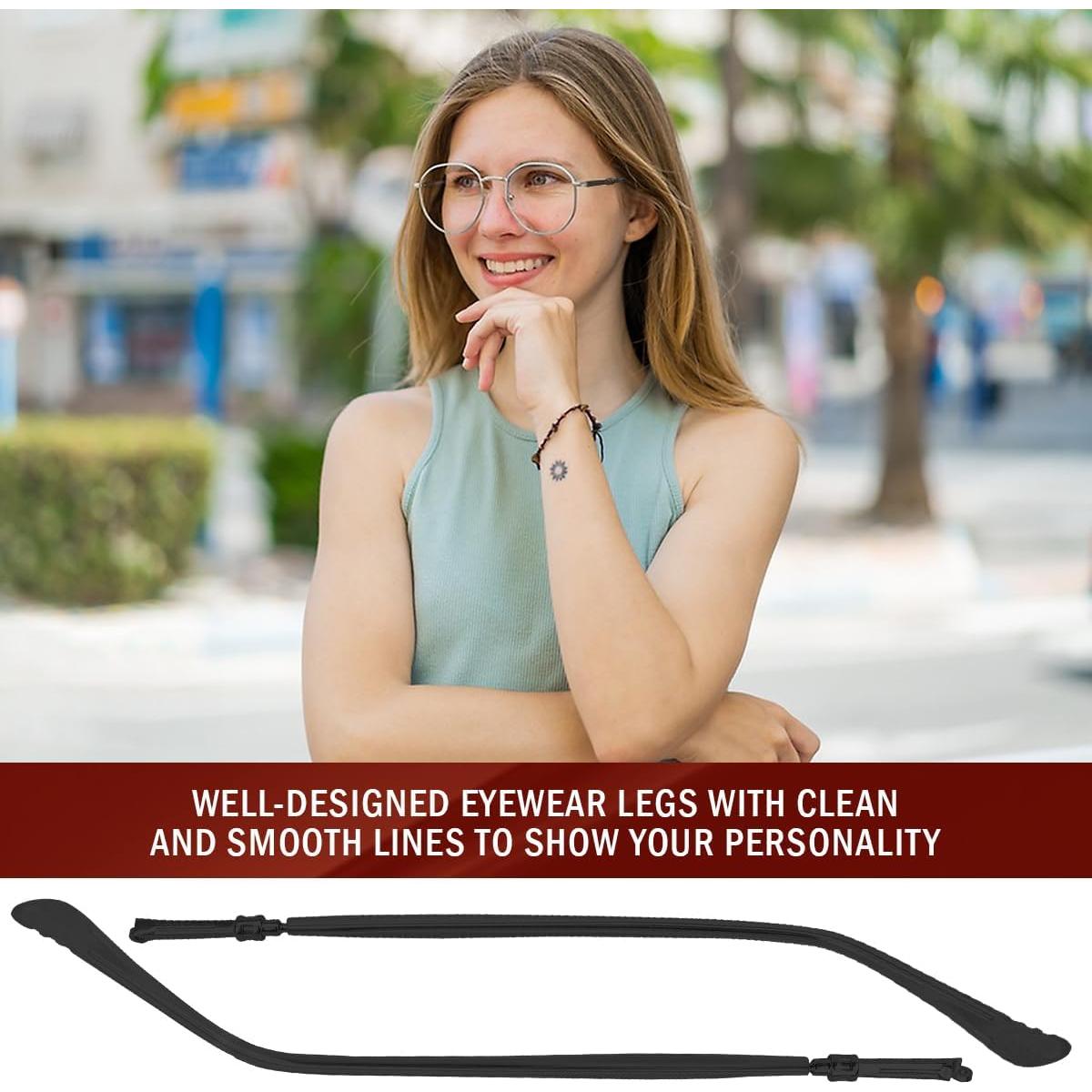 Brazos de Reemplazo para Gafas Metalicas LNQ Negro