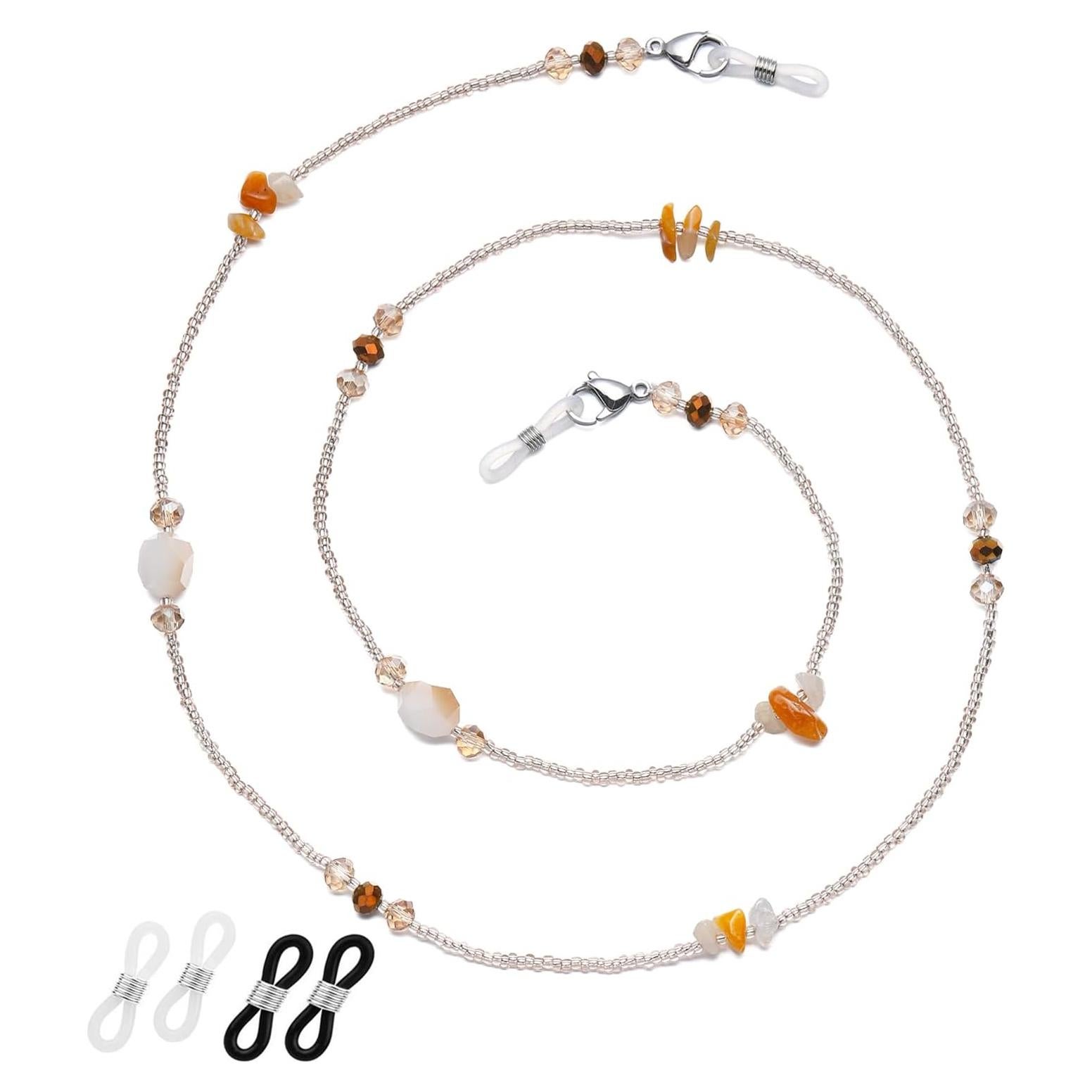 Cadena de Gafas para Mujeres Citrino-Champ con Cristales