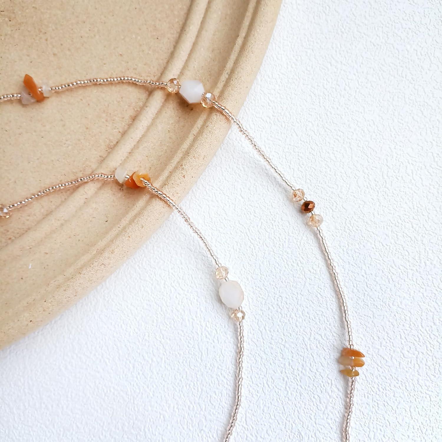 Cadena de Gafas para Mujeres Citrino-Champ con Cristales