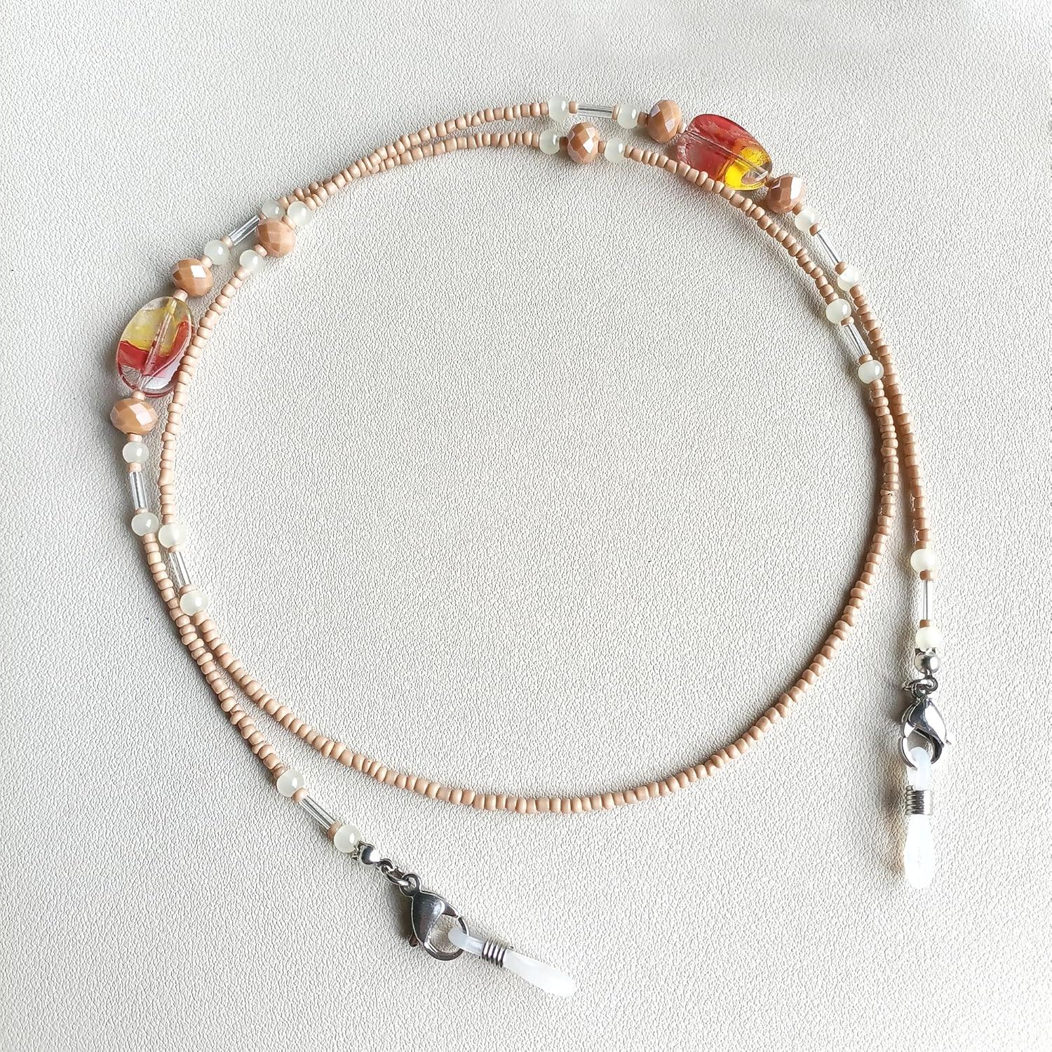 Cadena de Gafas para Mujeres Soporte con Perlas Cristal