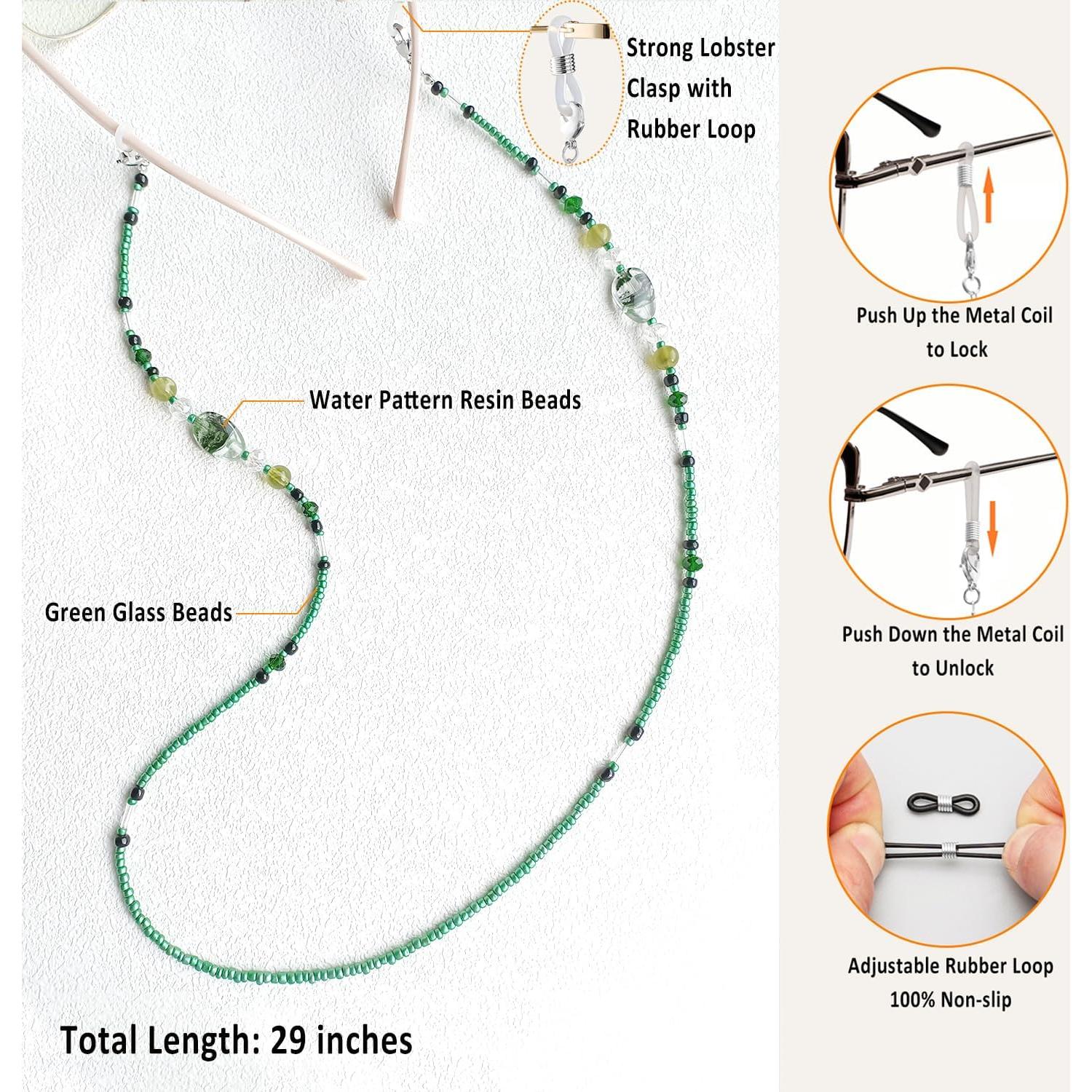 Cadena de Gafas Elegante para Mujeres - Perlas de Cristal