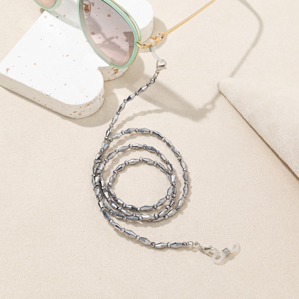 Cadena de Gafas para Mujeres Soporte con Perlas Cristal