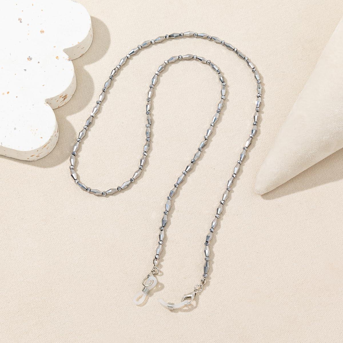 Cadena de Gafas para Mujeres Soporte con Perlas Cristal