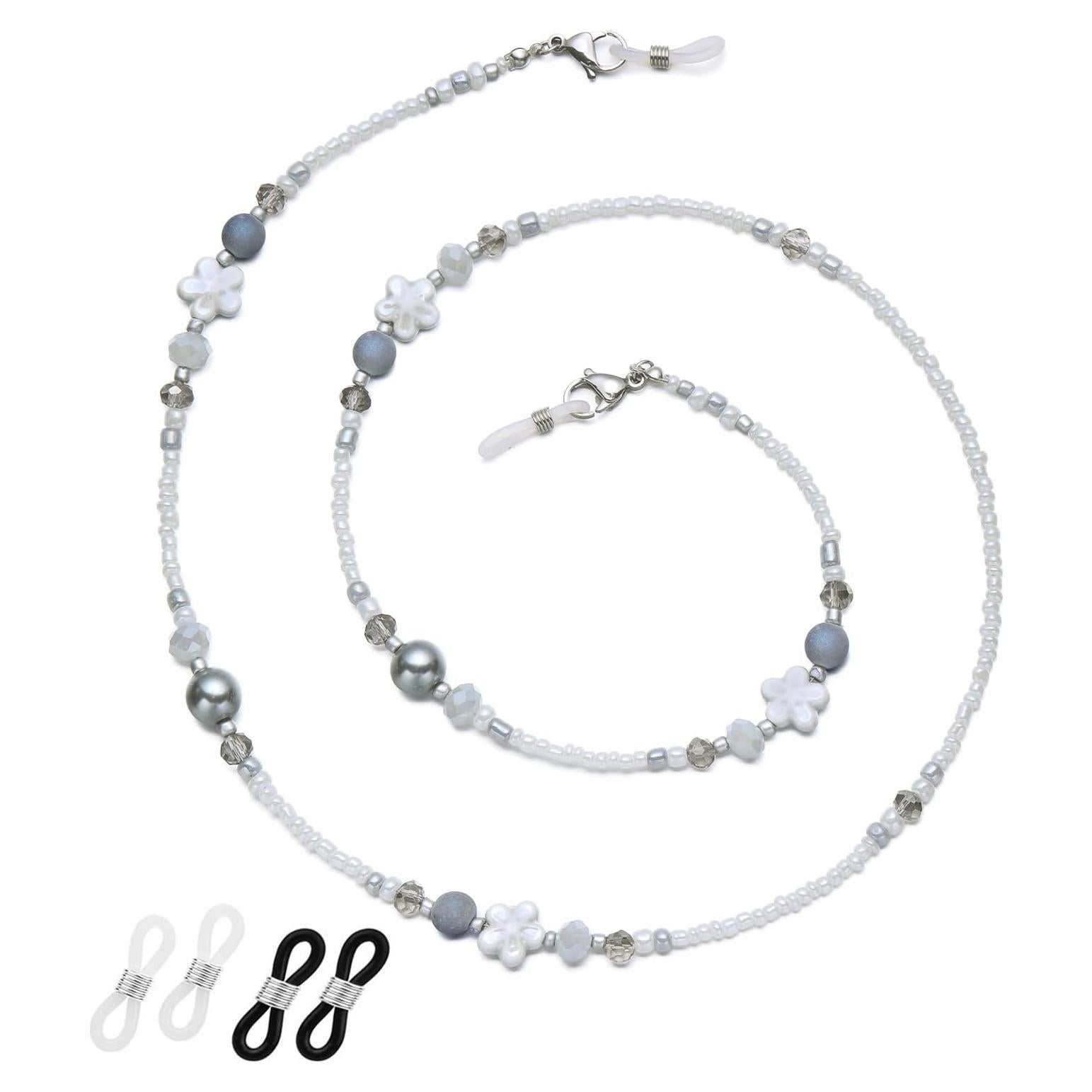 Cadena de Gafas Elegante para Mujeres con Perlas de Cristal