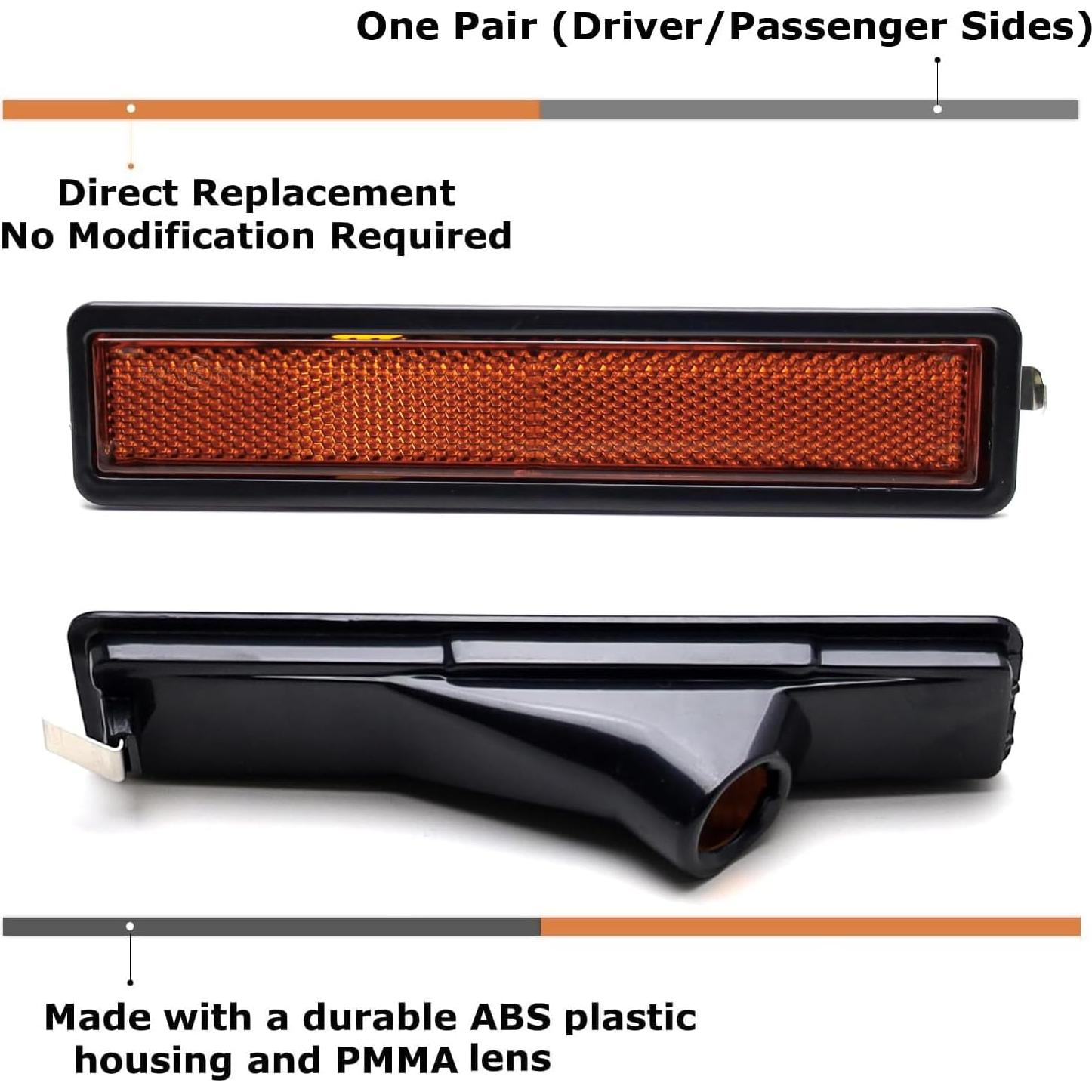 Lentes Ámbar iJDMTOY para Marcador Lateral BMW E30 E34 E32