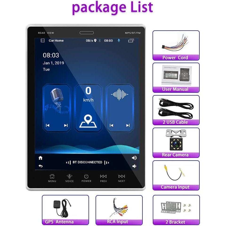 Radio de Coche Android 15 Hikity 9.5" GPS Bluetooth 2GB RAM