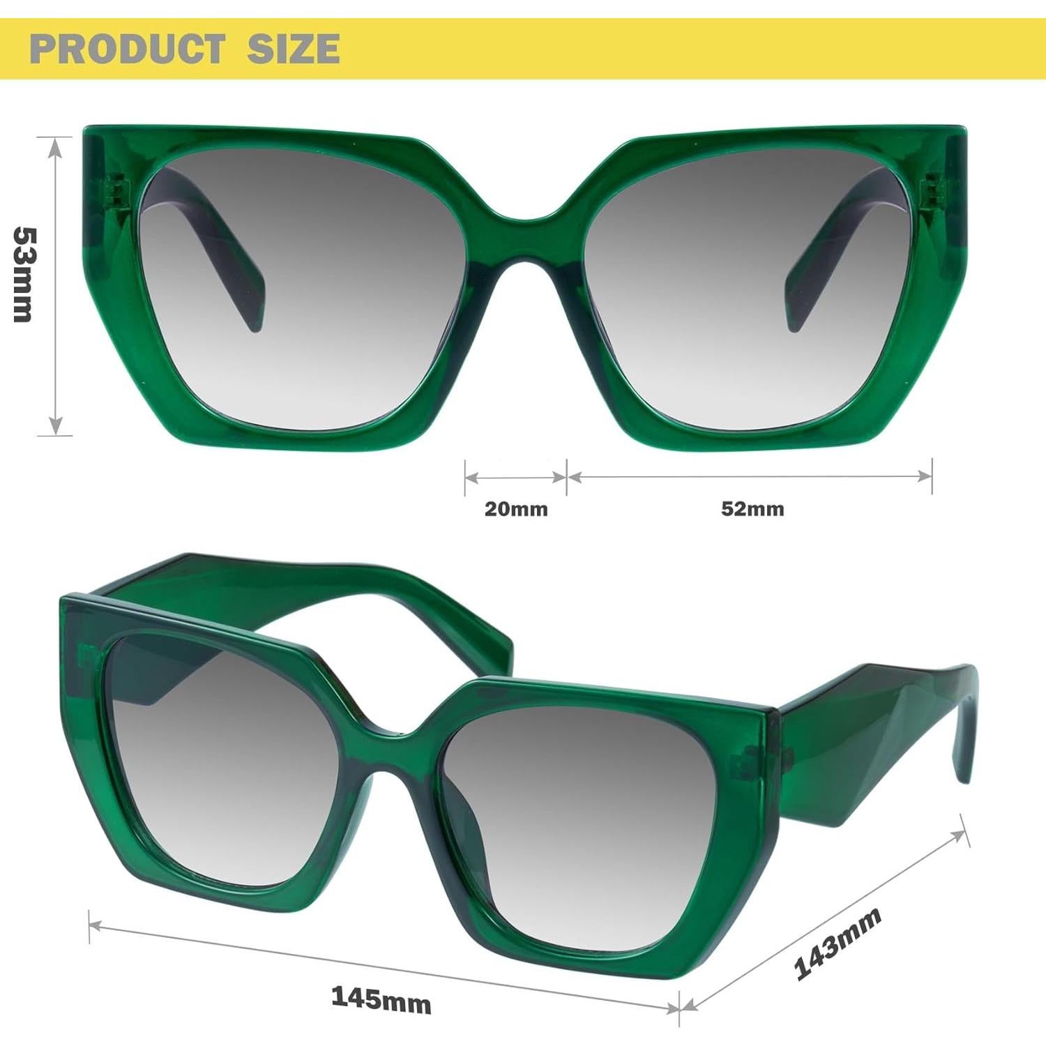 Gafas de Sol Geométricas para Mujeres COCO UV400 Verde